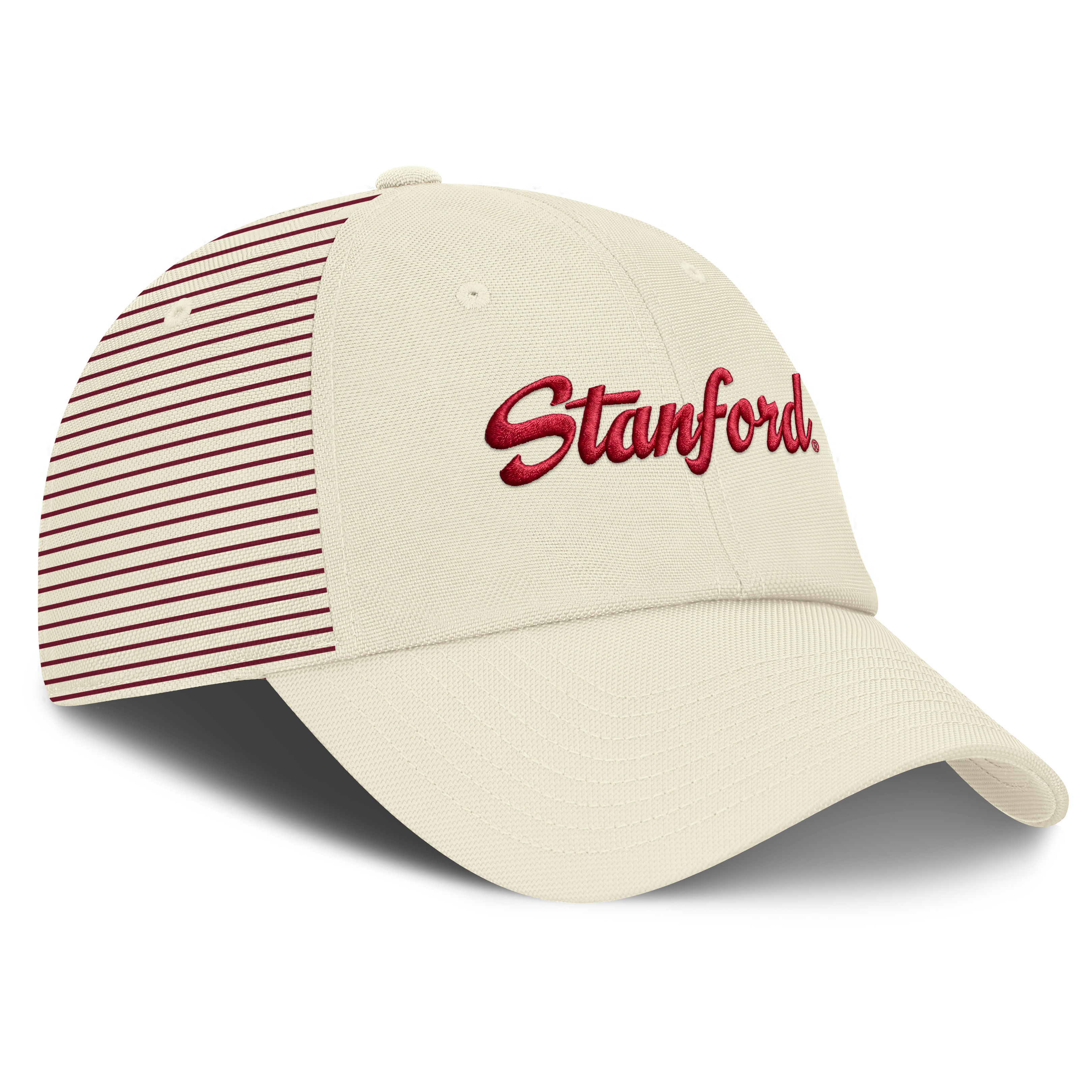 Casquette Nike Stanford Cardinal Vault Logo rayée Club Dri-FIT blanche pour homme