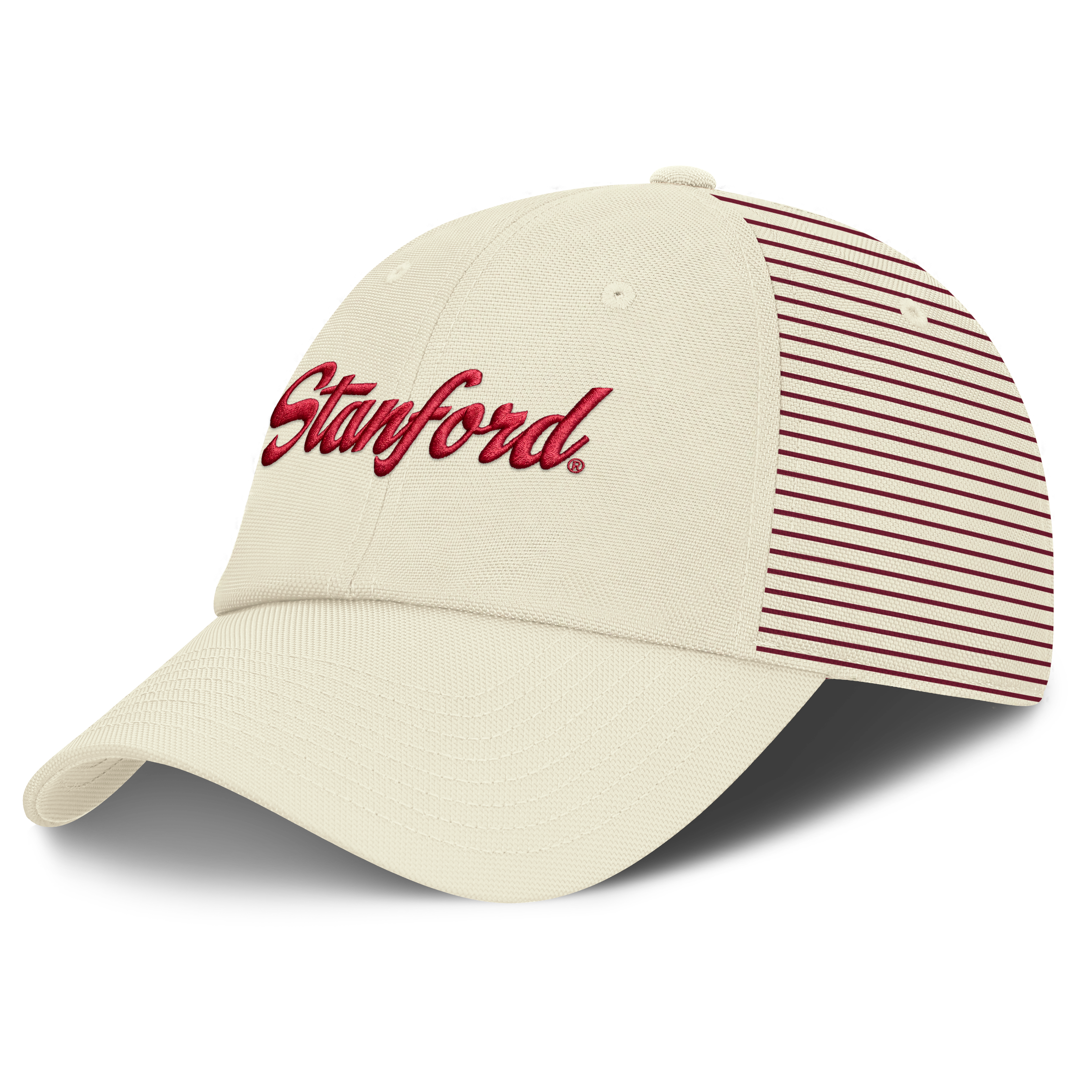 Casquette Nike Stanford Cardinal Vault Logo rayée Club Dri-FIT blanche pour homme