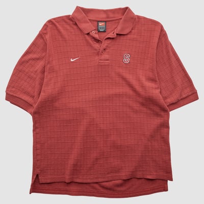 Stanford Cardinal Nike 2000s Polo - Red - M by Fanatics Real Vintage
