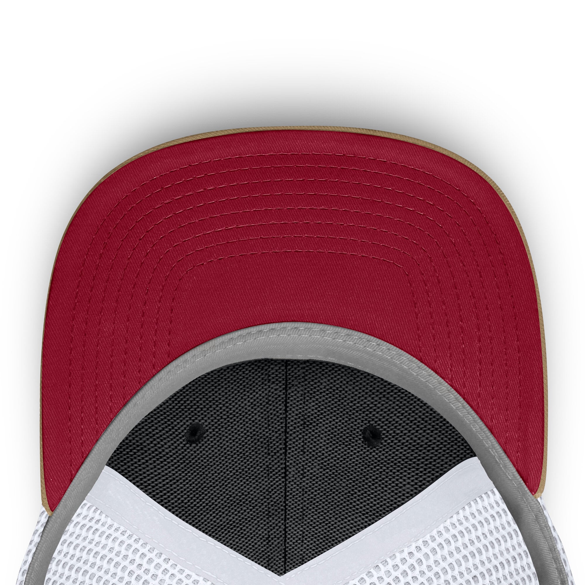 Casquette trucker unisexe Nike beige/blanche Stanford Cardinal Dri-FIT Primetime à design arqué et ajustable
