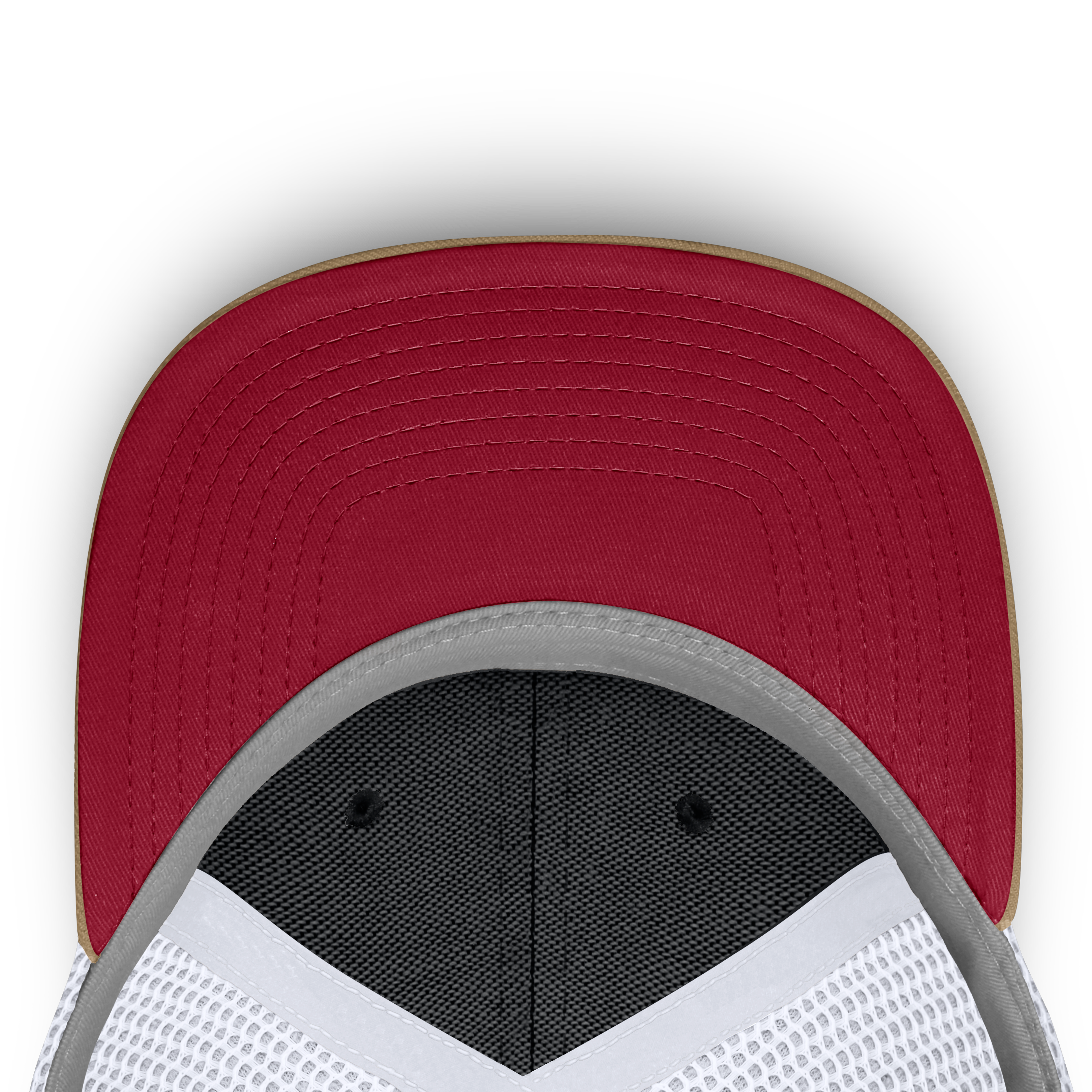 Casquette trucker unisexe Nike beige/blanche Stanford Cardinal Dri-FIT Primetime à design arqué et ajustable