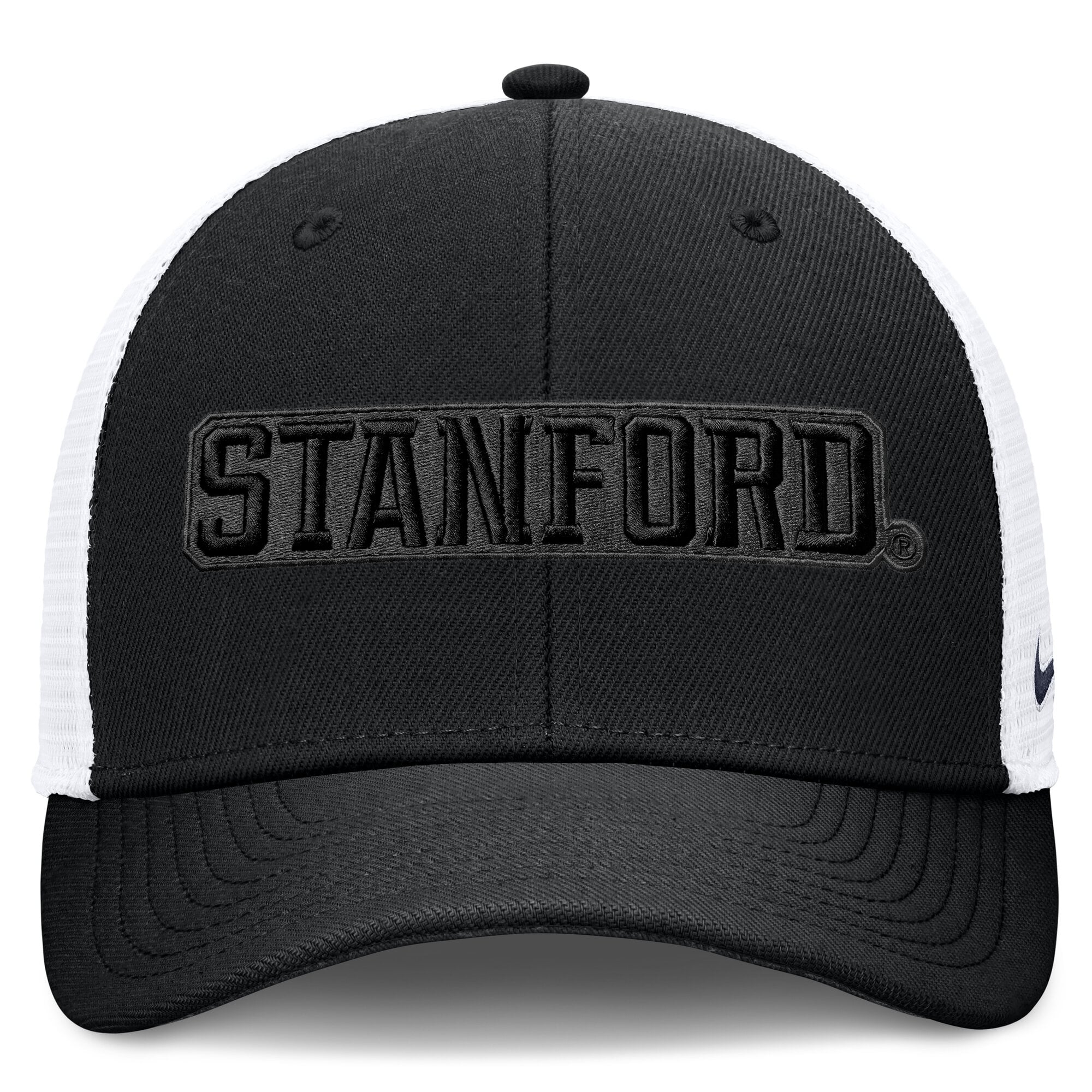 Casquette trucker unisexe Nike Stanford Cardinal noire ton sur ton Dri-FIT Rise ajustable