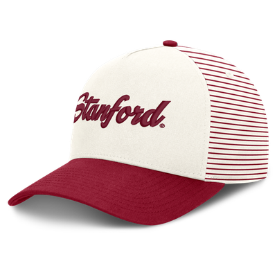  Stanford Cardinal Nike Unisex Vault Striped A-Frame Rise Adjustable Hat - White/Cardinal