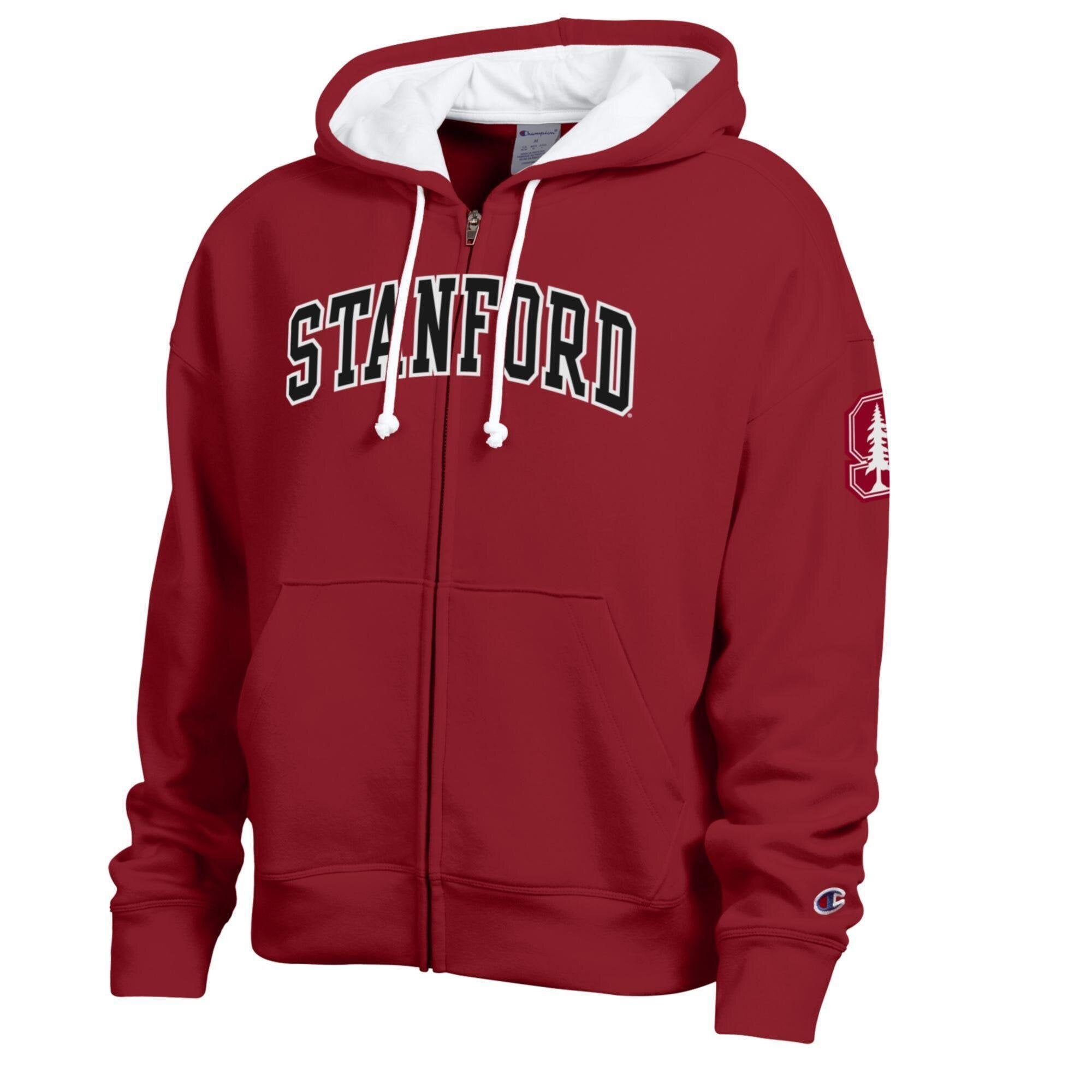 Women's Champion Cardinal Stanford Arch Full-Zip Fleece Hoodie