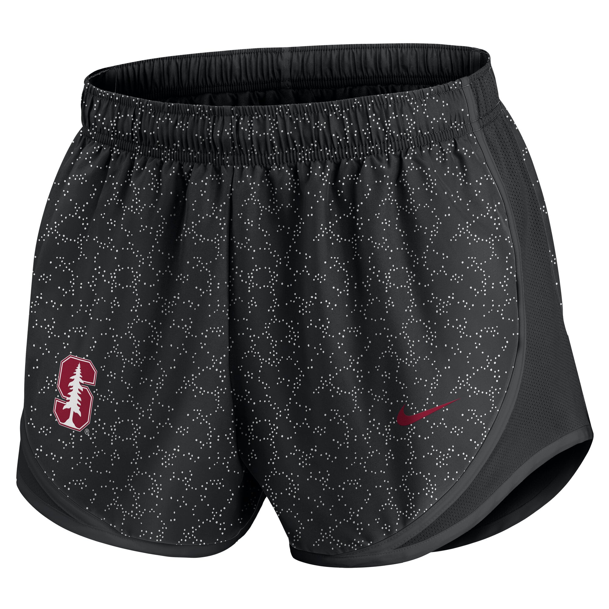 Women's Nike Black Stanford Cardinal Tempo Pattern Dri-FIT Shorts