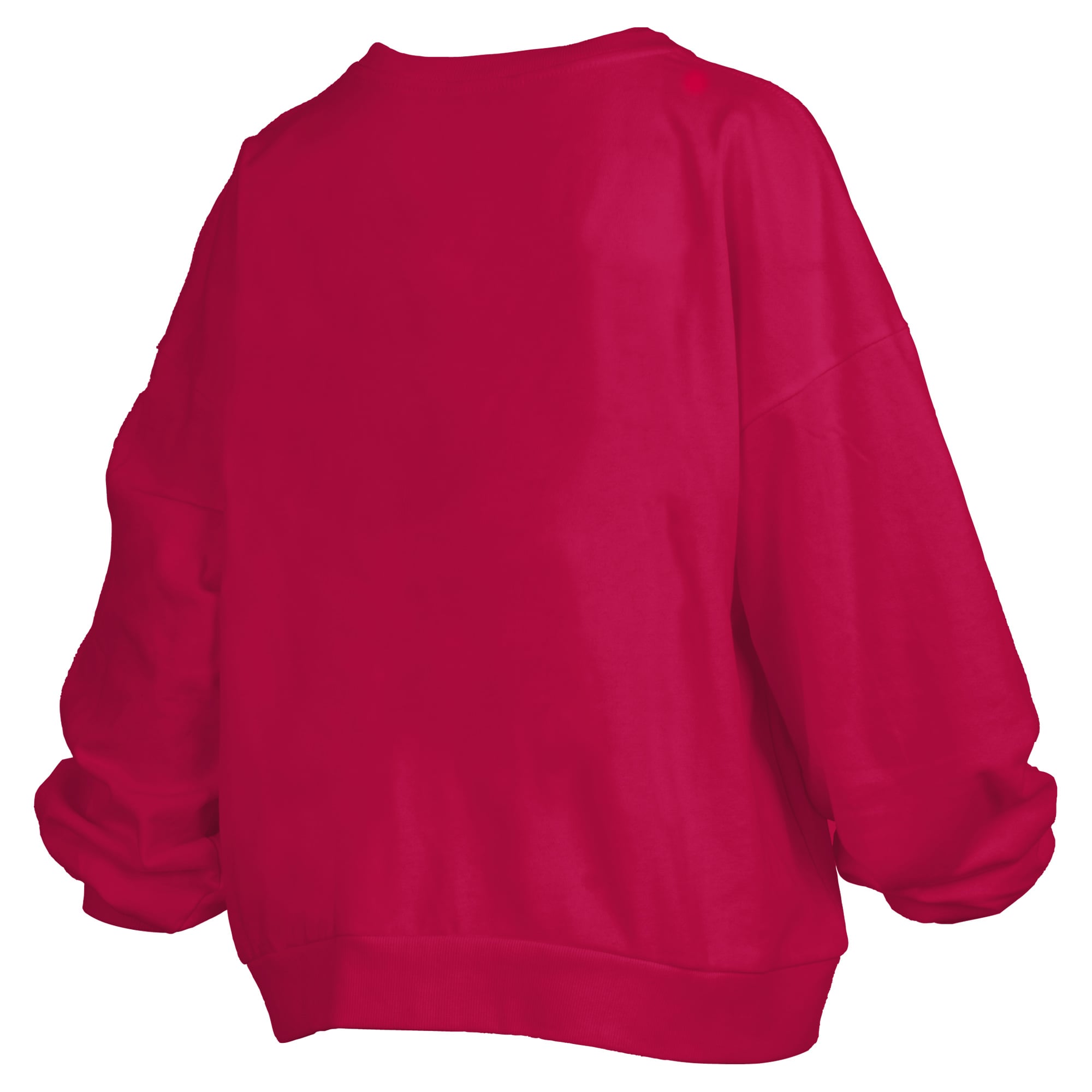 Women's Pressbox Cardinal Stanford Oversized Janise Arch Over Logo Fleece Sweatshirt