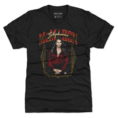 Stephanie McMahon 500 Level Pose Premium Tri-Blend T-Shirt - Heather Black