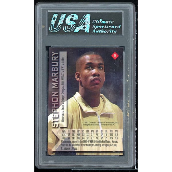 Stephon Marbury Rookie Card 1997 Collector