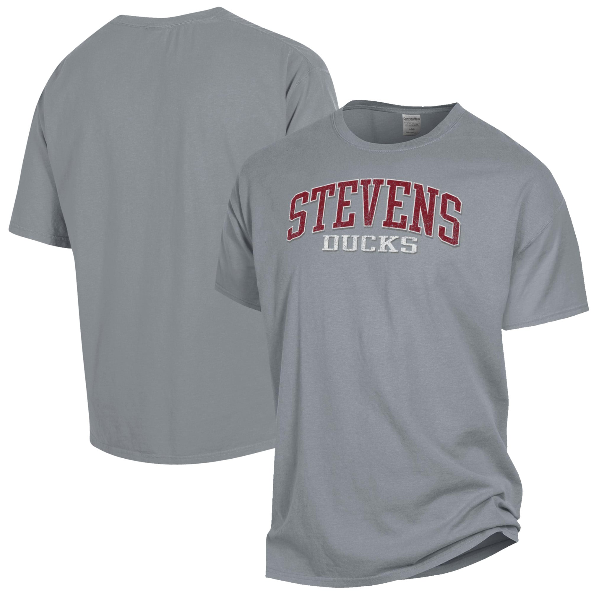 T-shirt gris teint en pièce pour homme, motif canards du Stevens Institute of Technology, ComfortWash