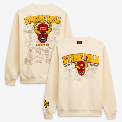 "Stone Cold" Steve Austin Raising Hell Sweatshirt - Cream