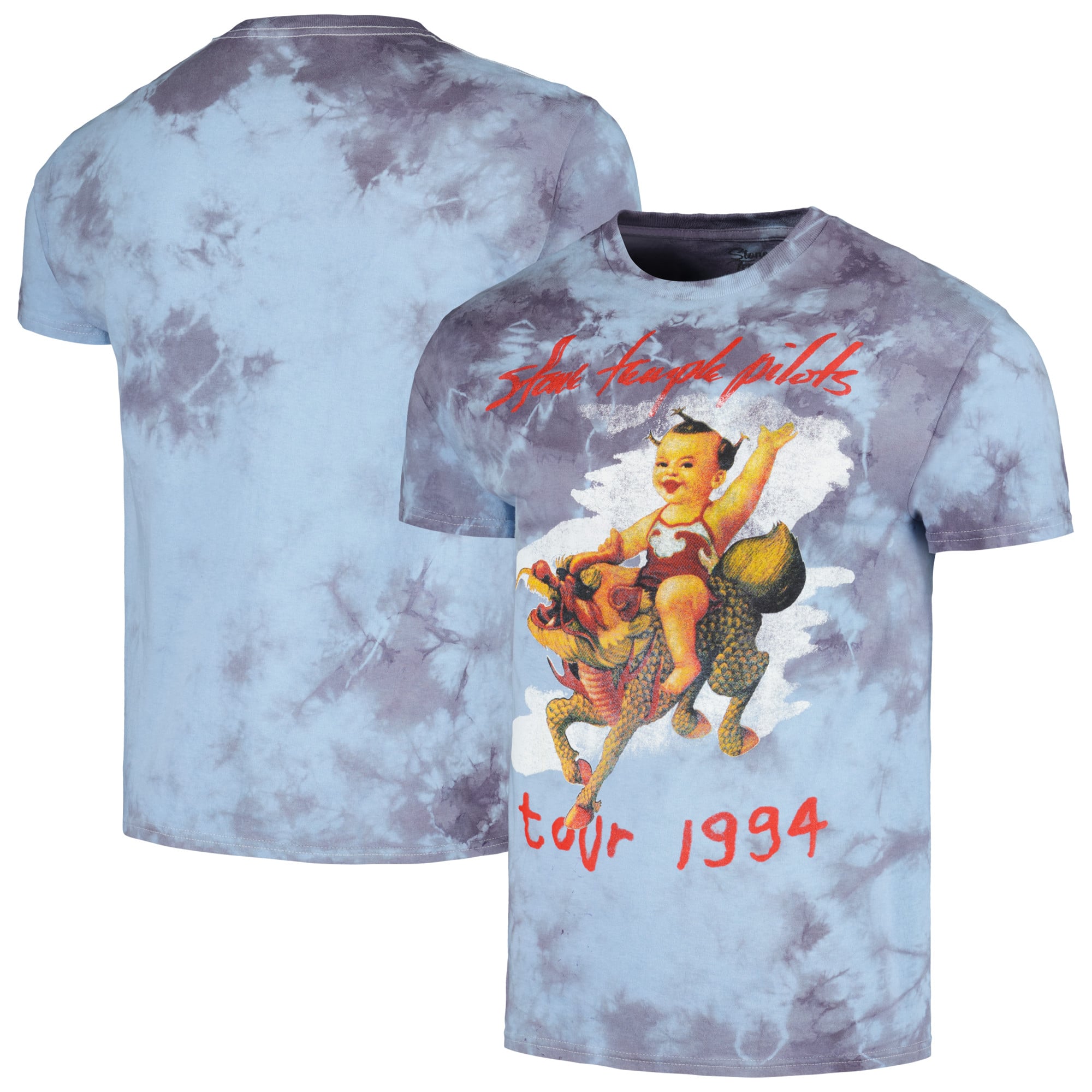 Stone Temple Pilots 1994 Tour Crystal Wash T-Shirt - Light Blue