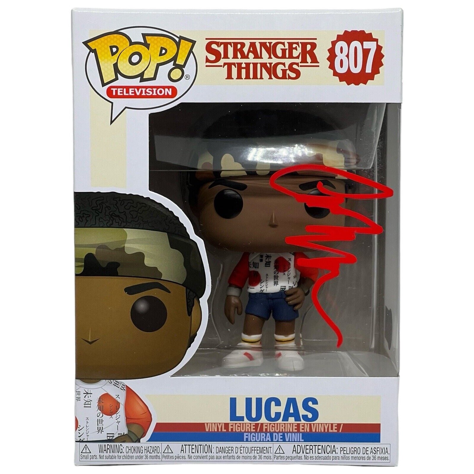 Caleb McLaughlin Signed Stranger Things Lucas Funko Pop 807 