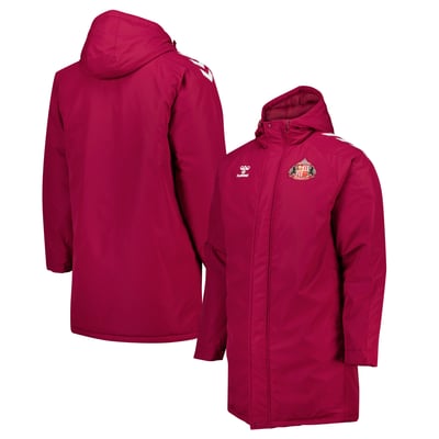 Sunderland Hummel Training Bench Jacket - Dark Red