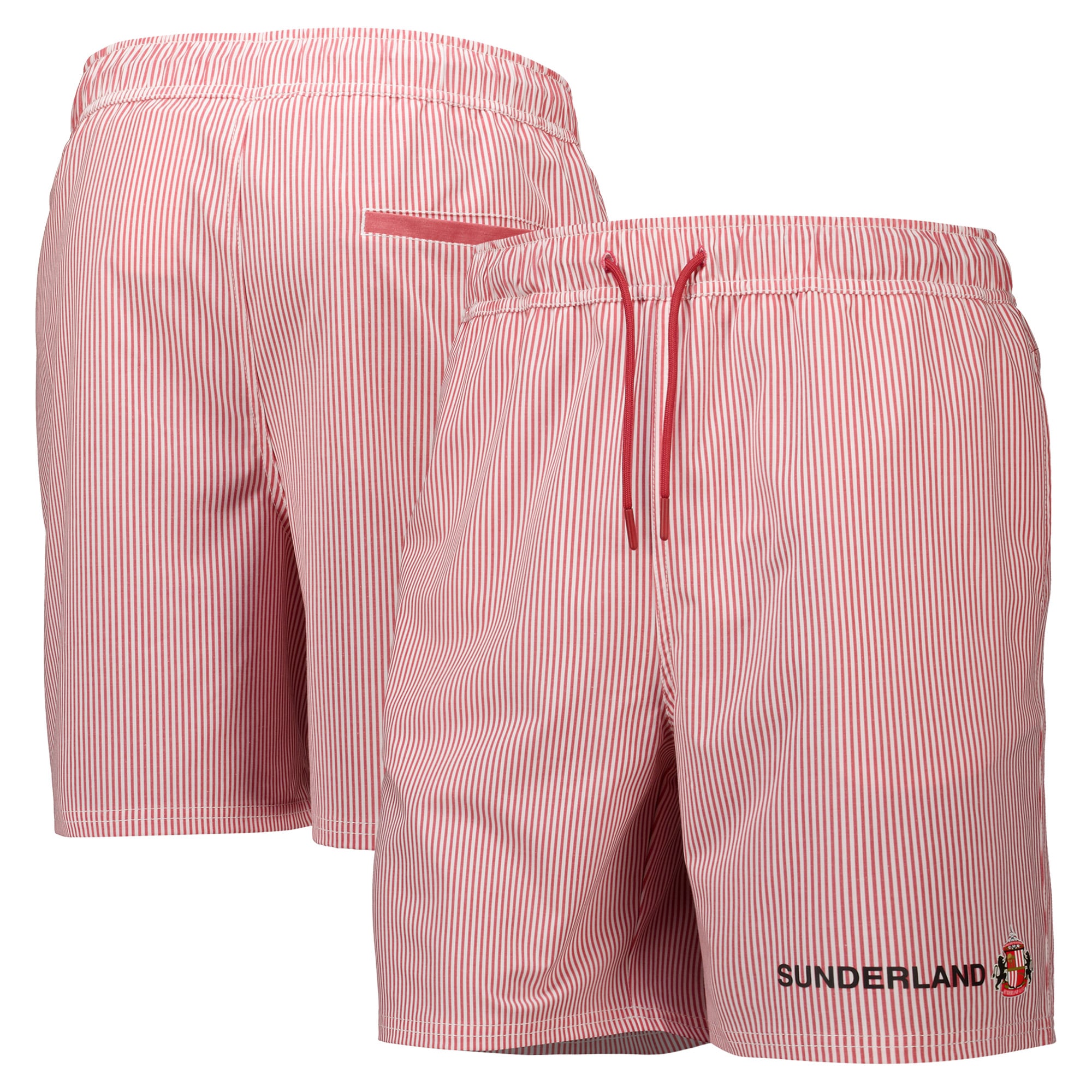 Pin Code Size Sunderland Pin Stripe Swim Short - Red - Mens