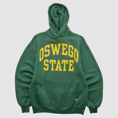 SUNY Oswego Lakers Russell 90s Hooded Pullover Sweatshirt - Green - M by Fanatics Real Vintage