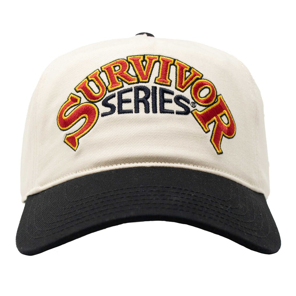 Men's Ripple Junction Cream/Black Survivor Series Retro Logo Adjustable Hat