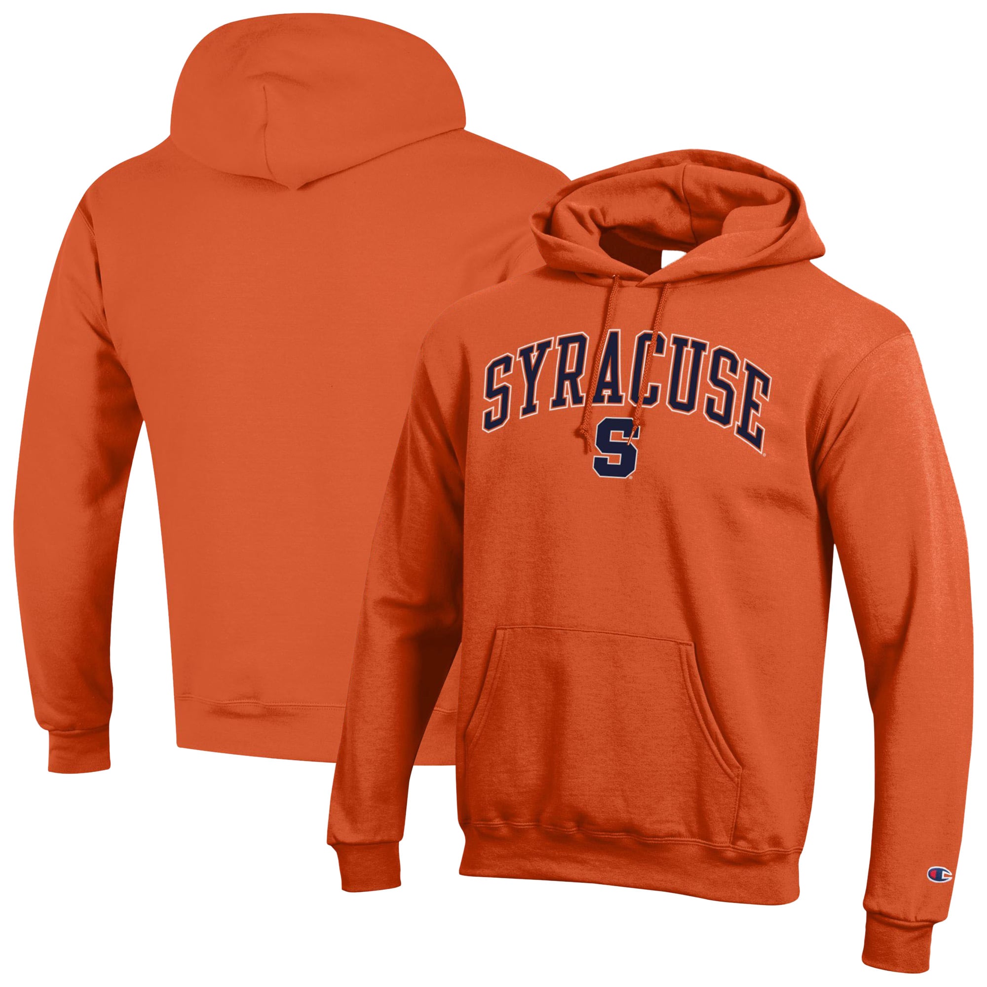 Men's Champion Orange Syracuse Orange Arch Over Logo Pullover Hoodie