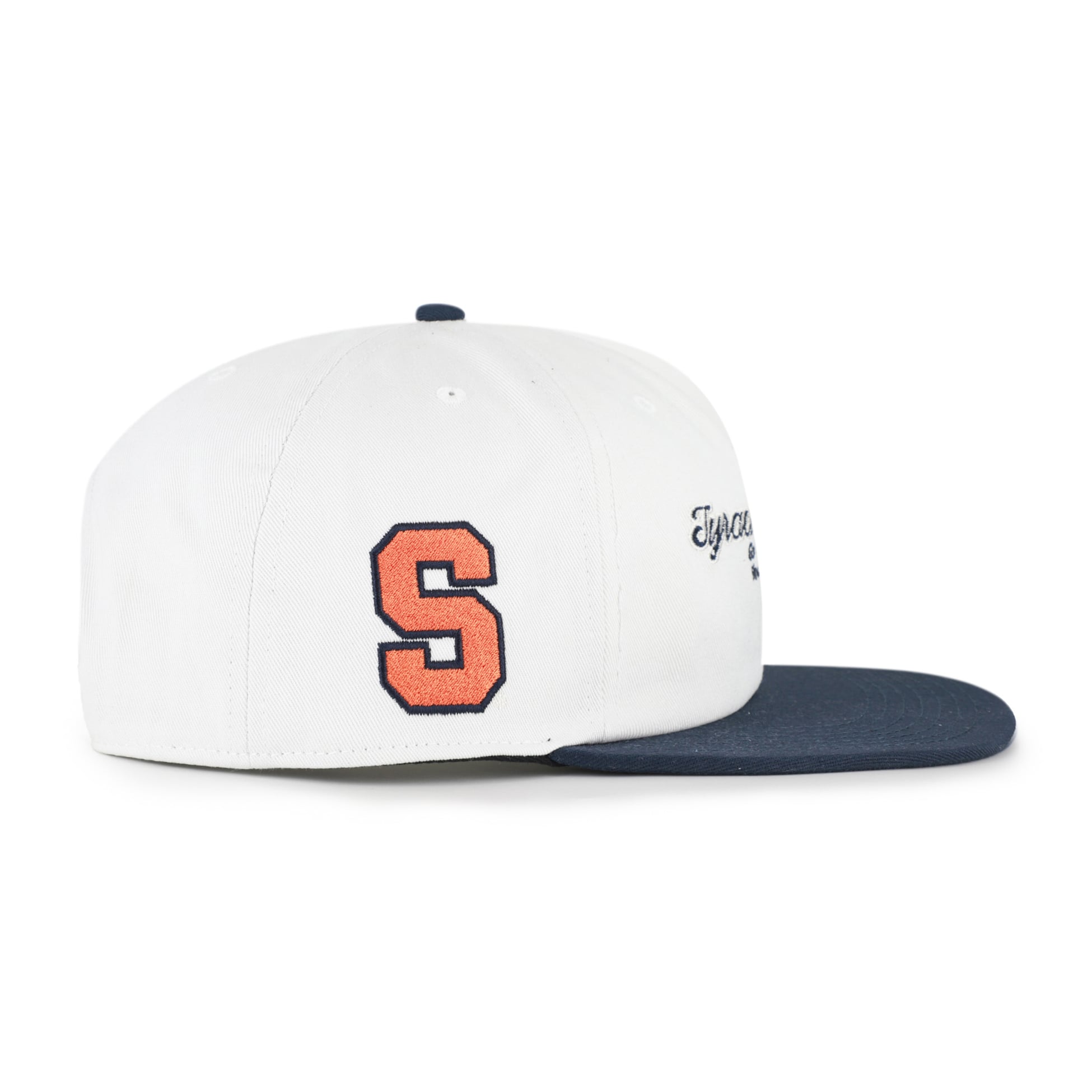 Men's '47 White/Orange Syracuse Orange Script Stack Relaxed Captain Adjustable Hat