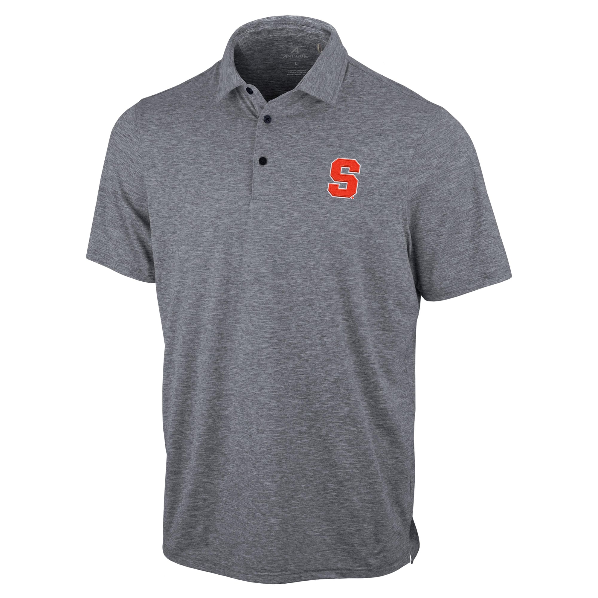 Polo statique Antigua Heather Navy Syracuse Orange pour homme