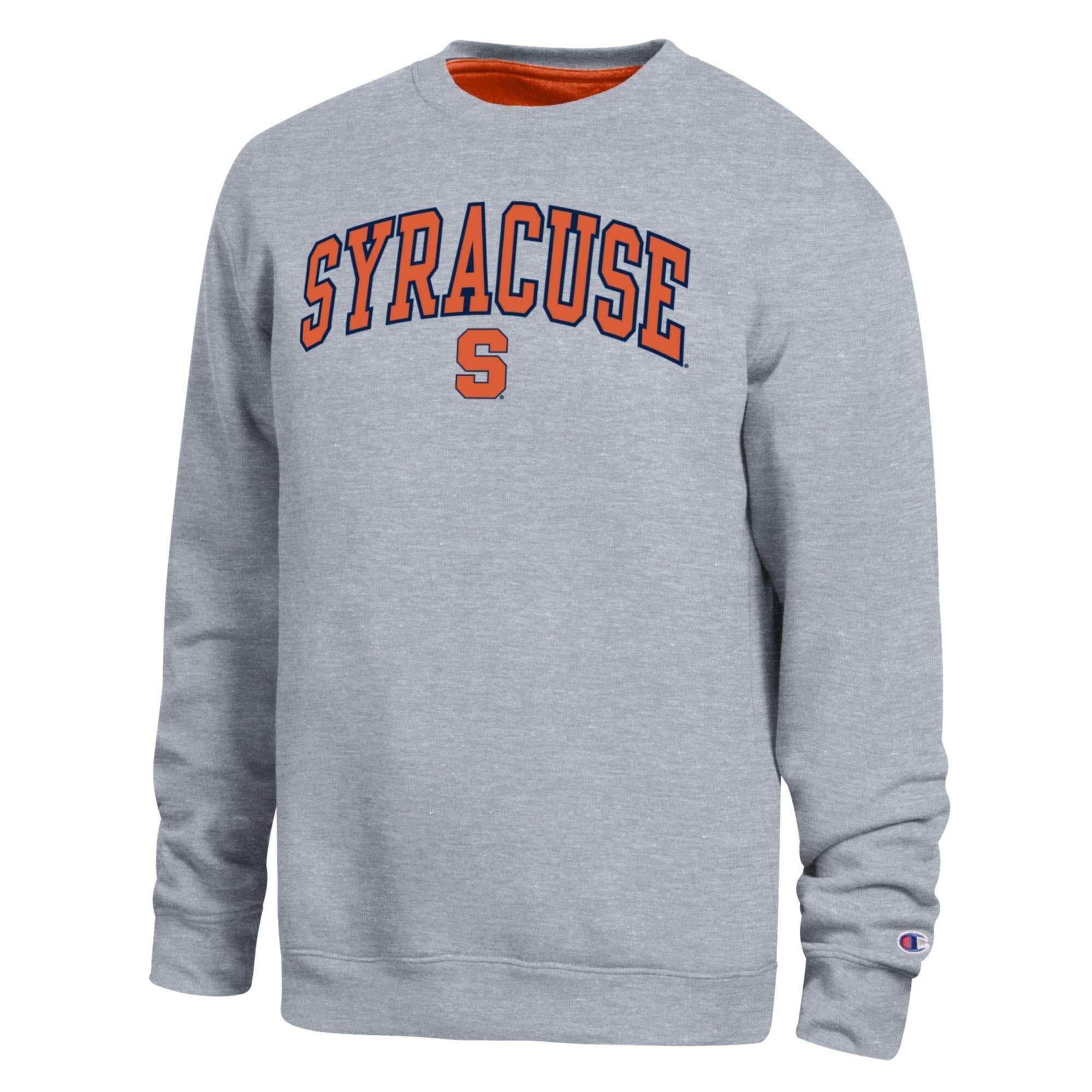 Sweat-shirt Champion pour homme, bleu marine, motif arche orange de Syracuse