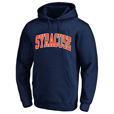  Syracuse Orange Champion Arch Over Tackle Twill Hoodie - Navy