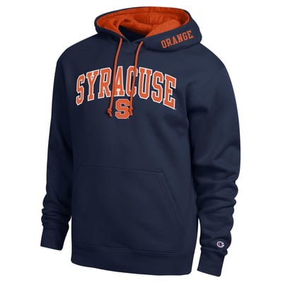  Syracuse Orange Champion Arch Tackle Twill Hoodie - Navy