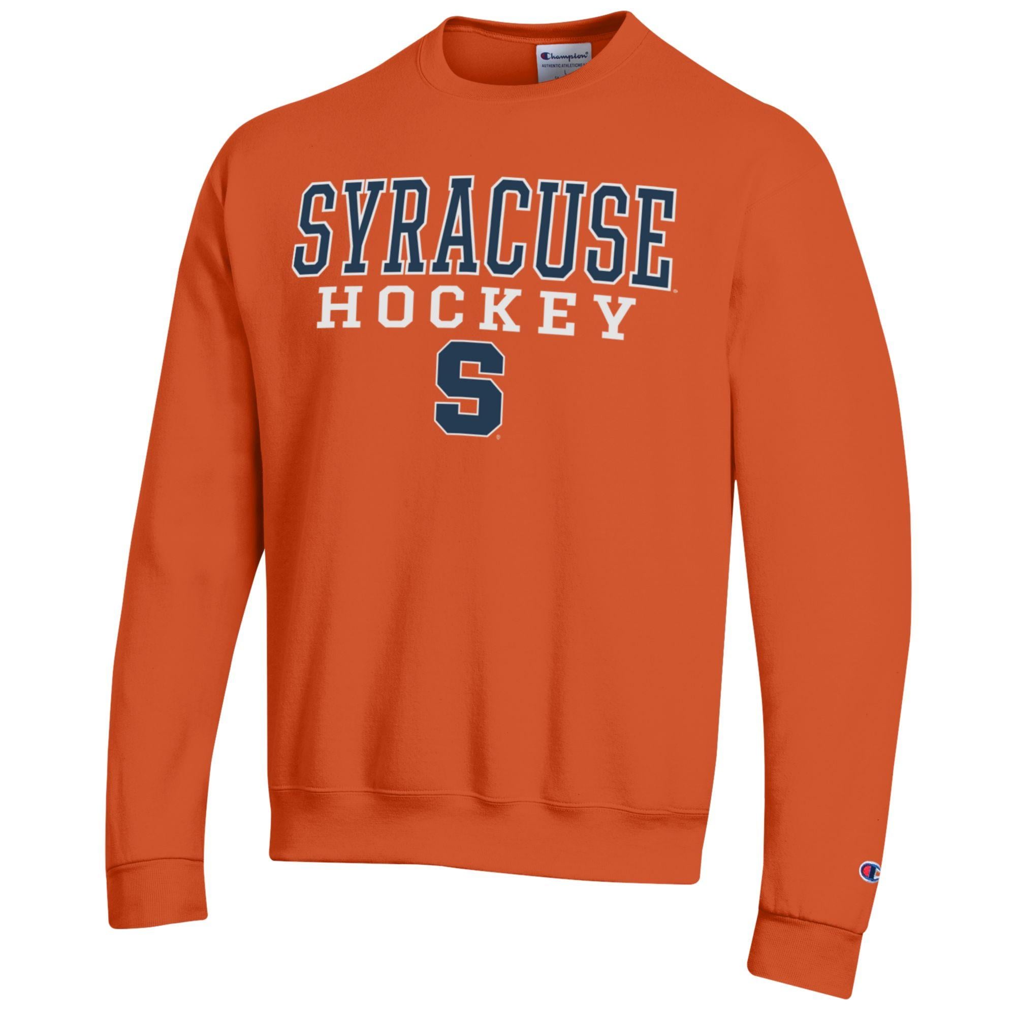 Sweat-shirt à enfiler Champion orange Syracuse avec logo Stack et de hockey Powerblend pour homme