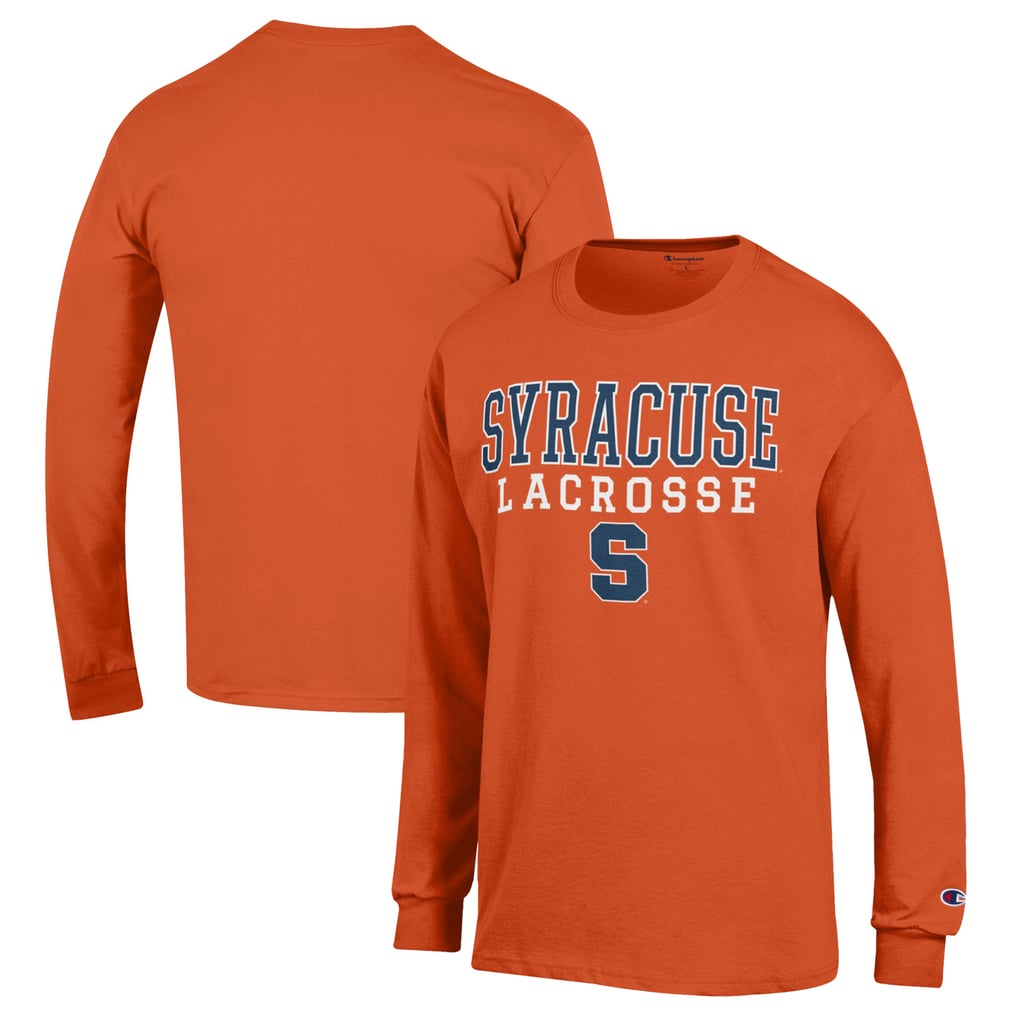 Men's Champion Orange Syracuse Orange Stack Logo Lacrosse Powerblend ...