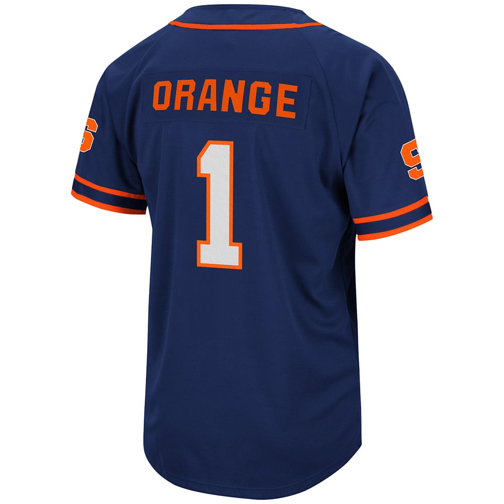 Men's Colosseum Navy Syracuse Orange Turf 'n' Turf Baseball Jersey