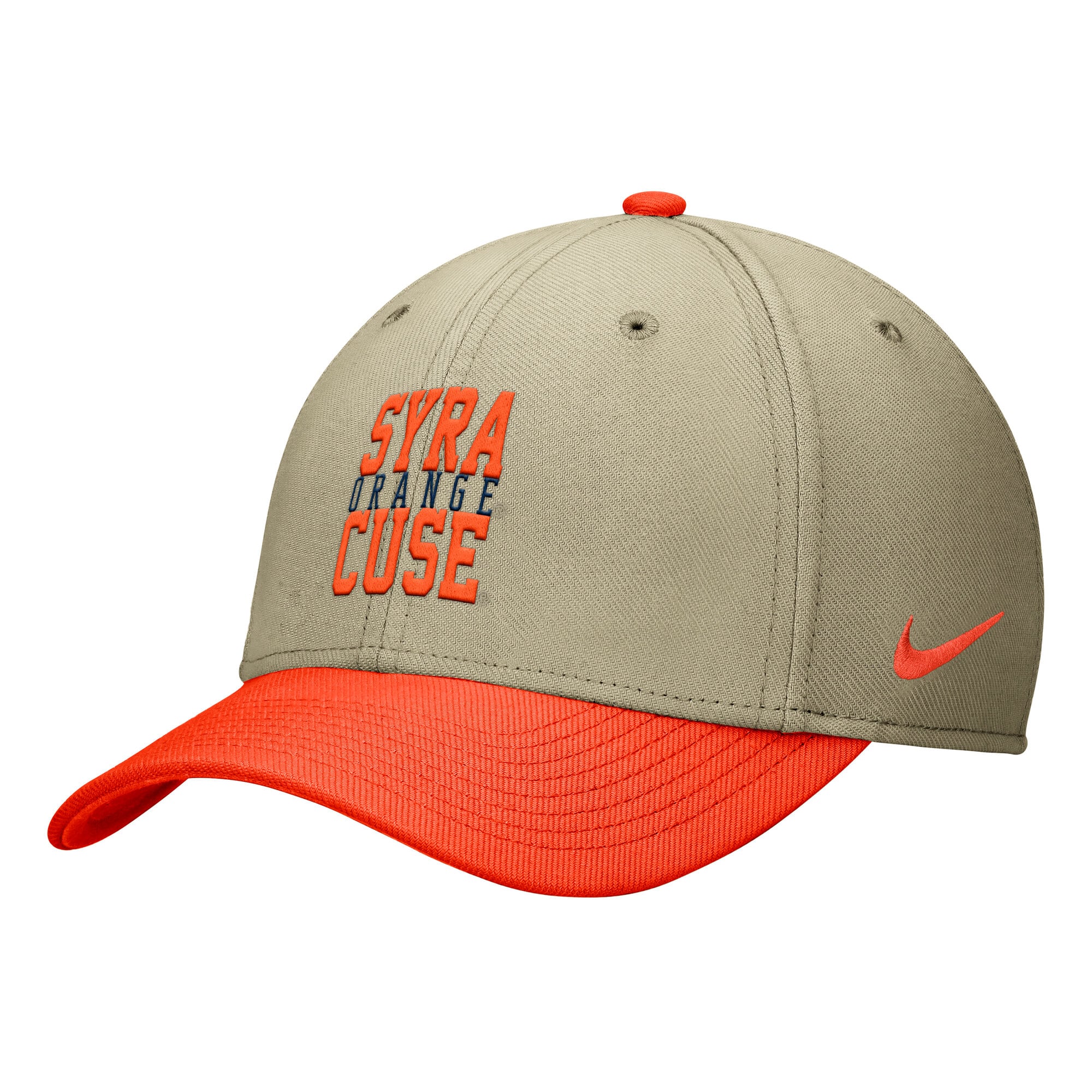 Casquette Nike Syracuse Orange Dri-FIT SwooshFlex beige/orange pour homme