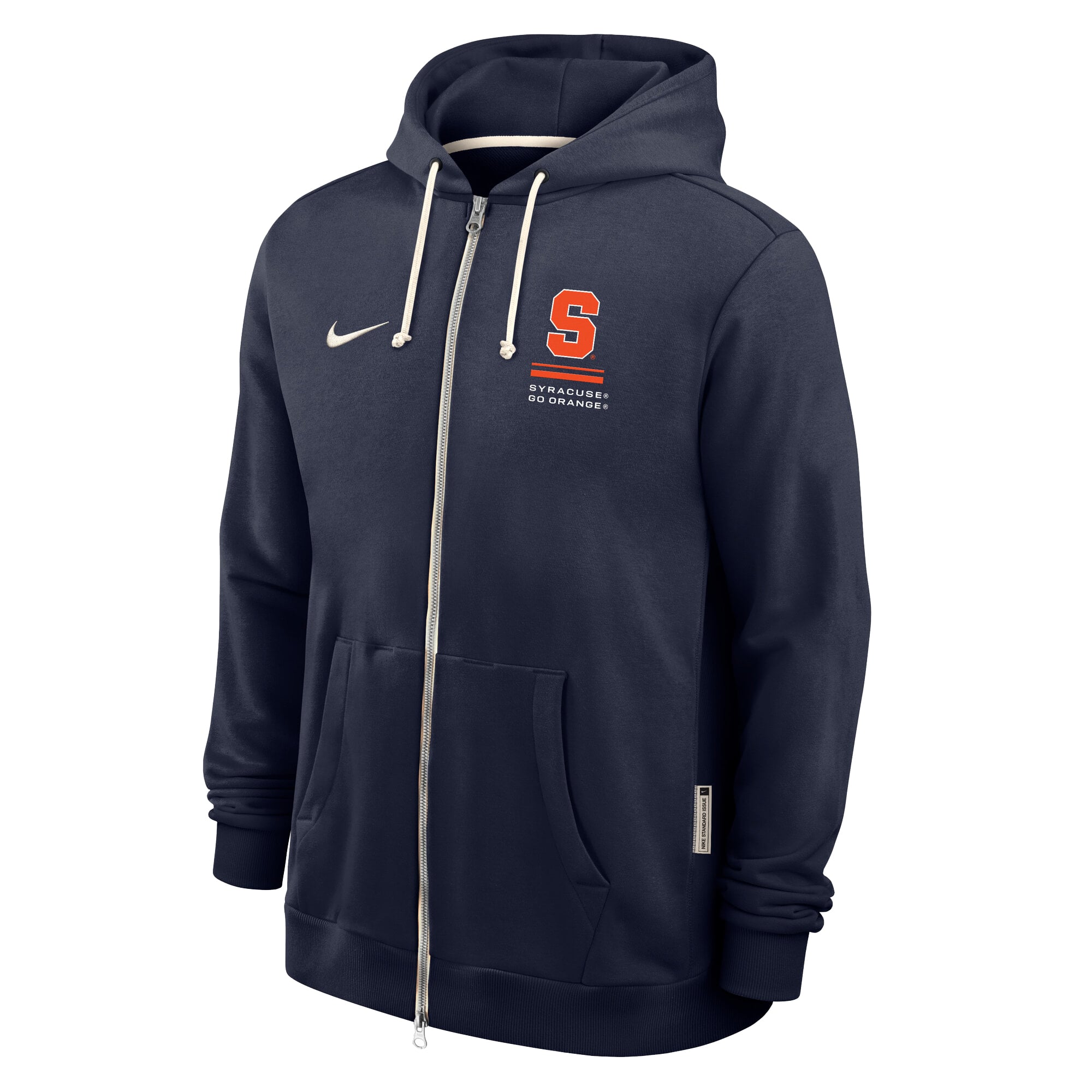 Sweat à capuche zippé Nike Sideline Dri-FIT bleu marine Syracuse Orange 2026 pour homme