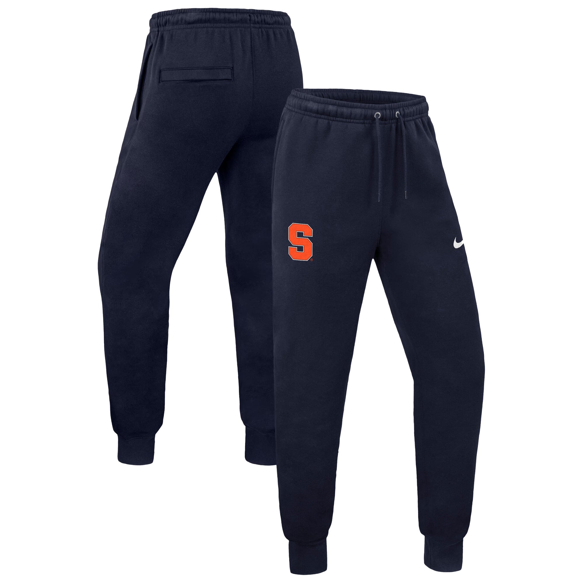 Pantalon de jogging en polaire Nike Club pour homme, bleu marine et orange Syracuse