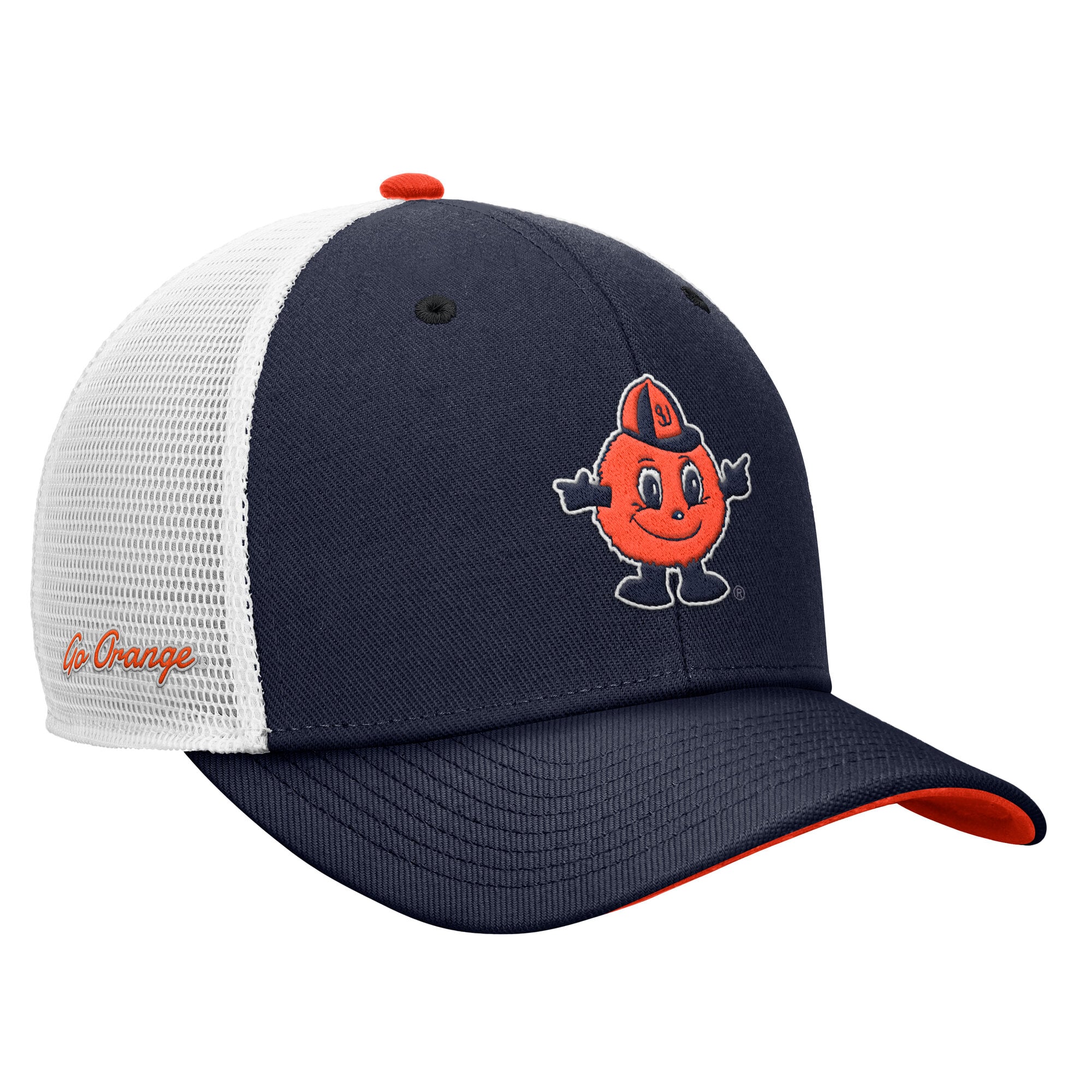 Casquette trucker ajustable Nike pour homme, bleu marine, Syracuse Orange Legacy Mascot