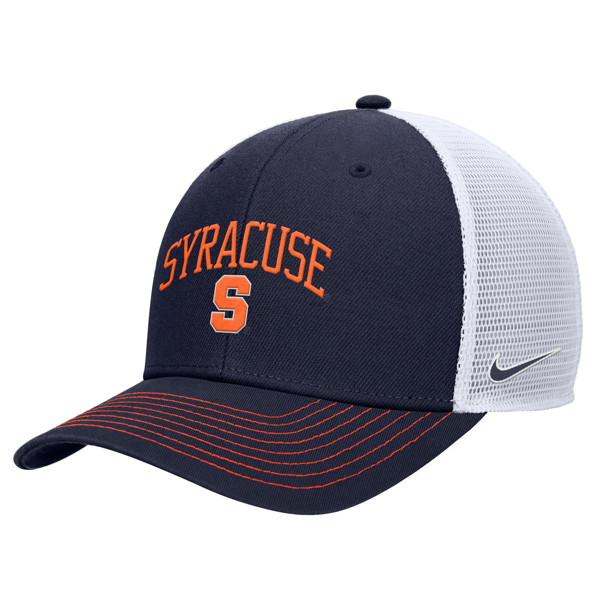 Men's Nike Navy Syracuse Orange Rise Trucker Dri-FIT Adjustable Hat
