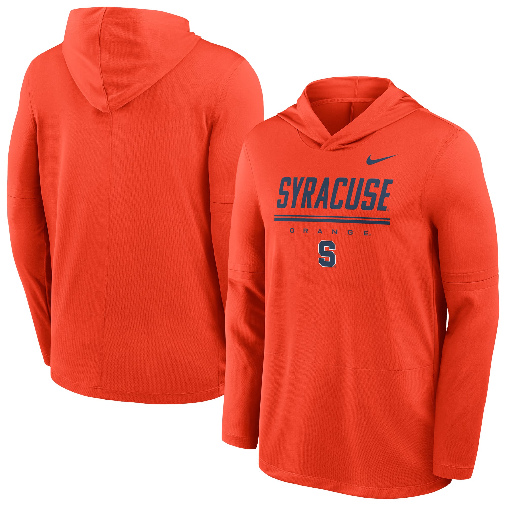 Men's Nike Orange Syracuse 2026 Sideline Dri-FIT Lightweight Hooded Top
