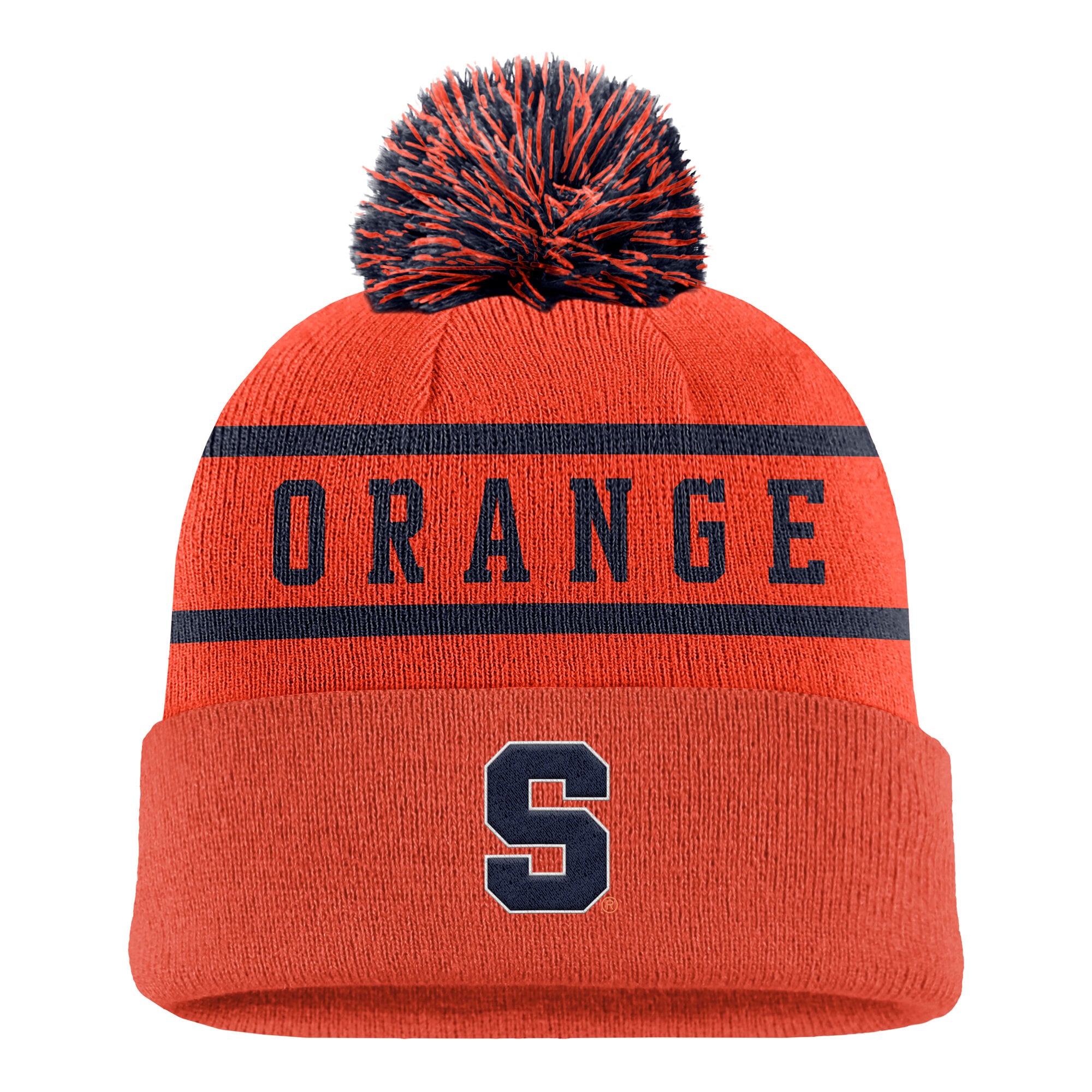 Men's Nike Orange Syracuse Orange Peak Cuffed Knit Hat with Pom