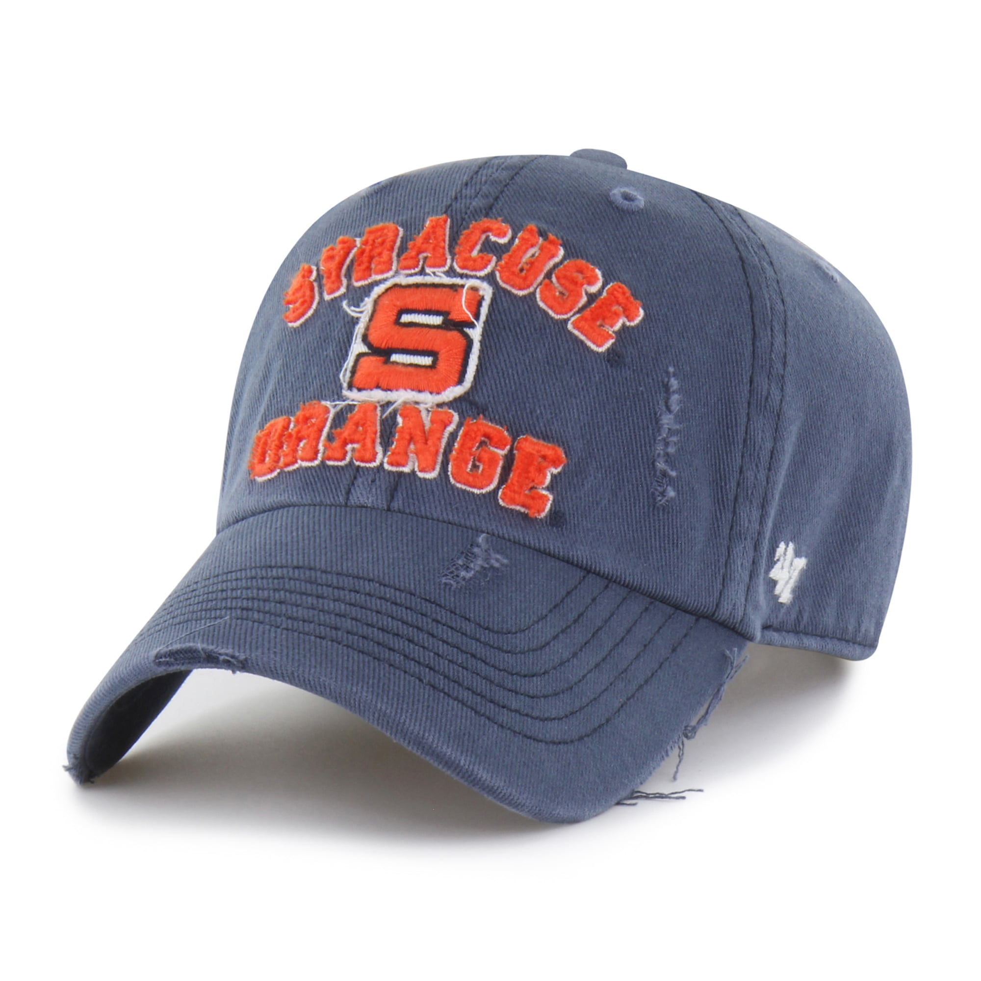 Unisex '47 Navy Syracuse Orange Well-Worn Seymore Clean Up Adjustable Hat
