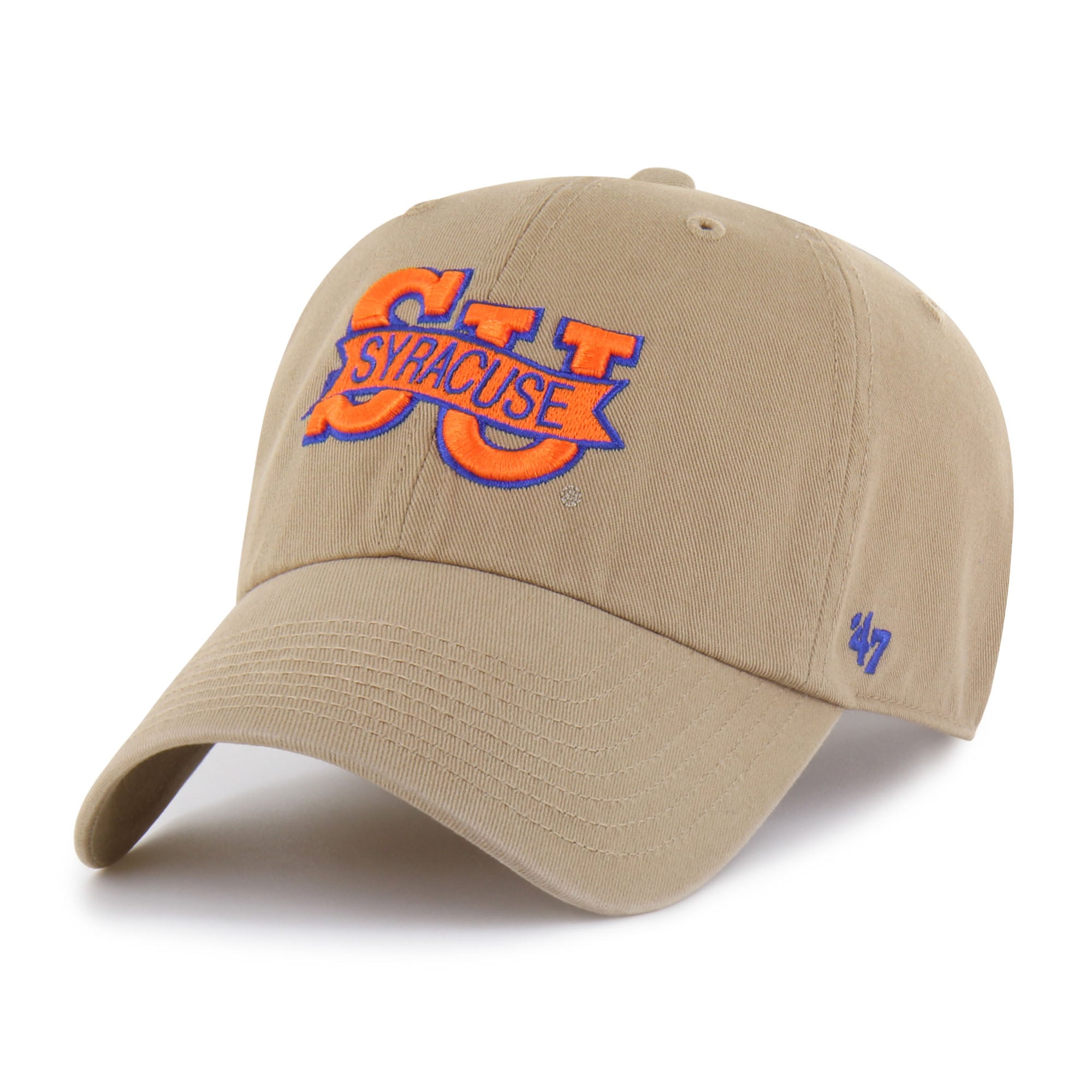 Chapeau unisexe ajustable '47 Syracuse Orange Khaki Vault Clean Up