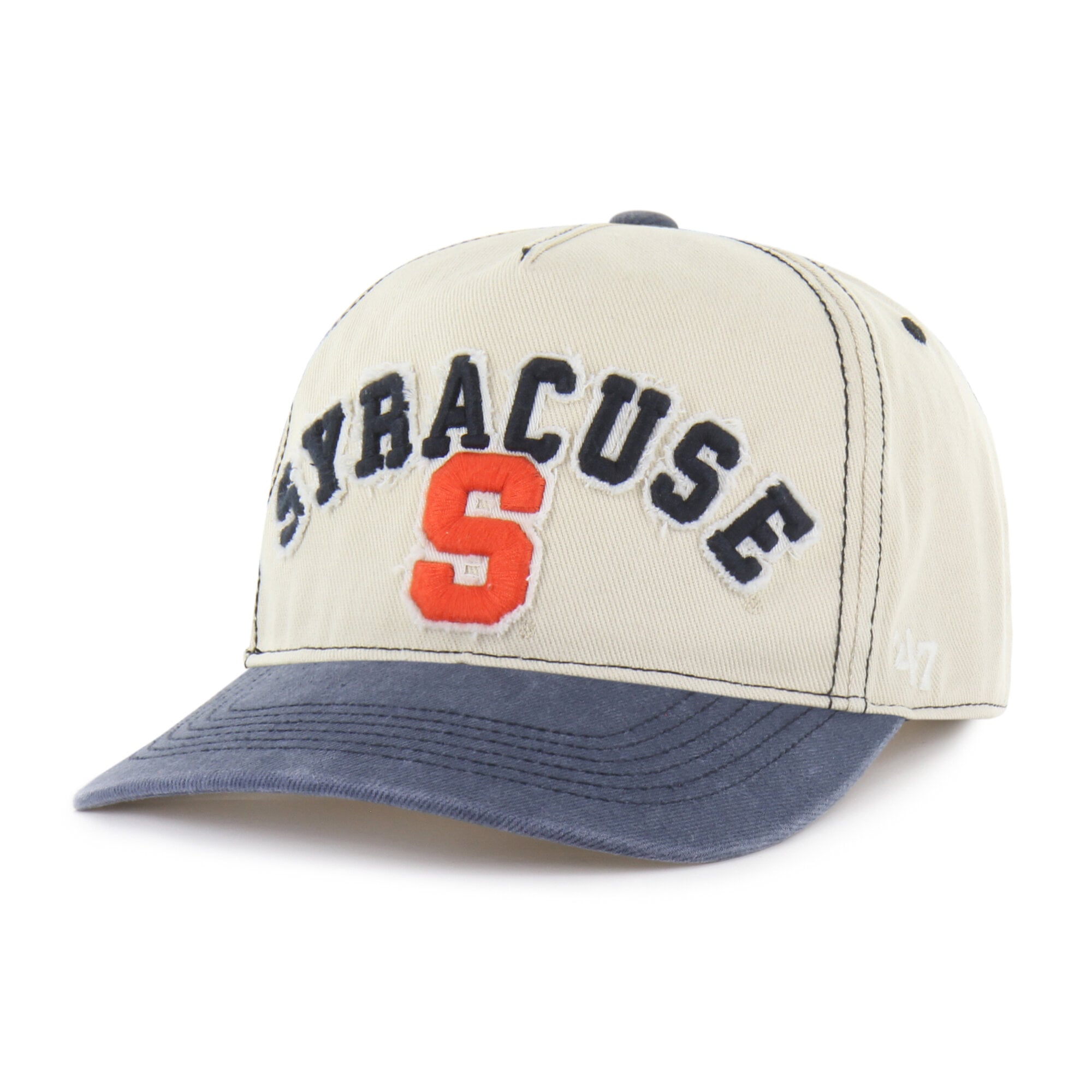 Unisex '47 Tan/Navy Syracuse Orange Well-Worn Calderwood Hitch Adjustable Hat
