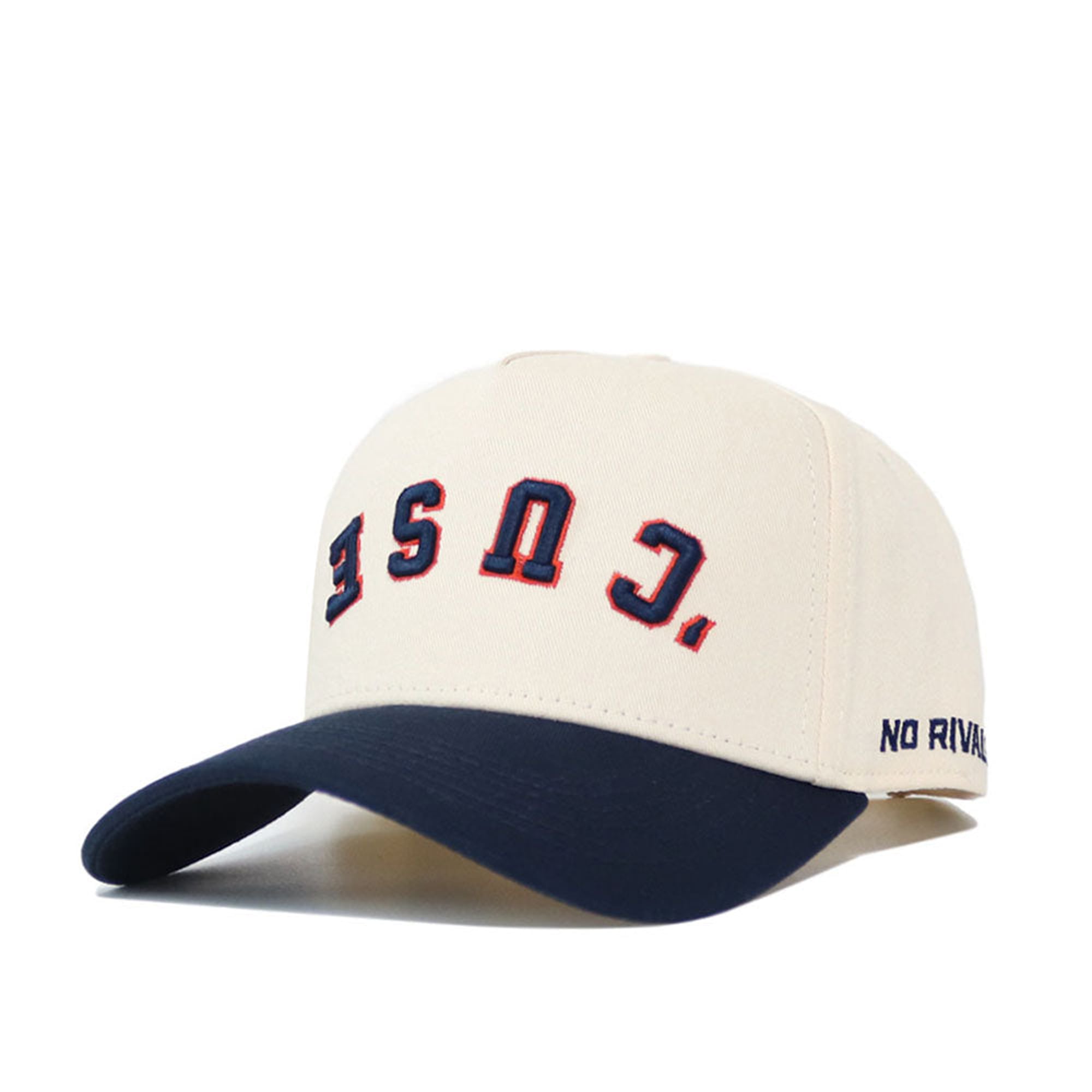 Unisex No Rivals Natural/Navy Syracuse Orange Upside Down Classic Colors Adjustable Hat