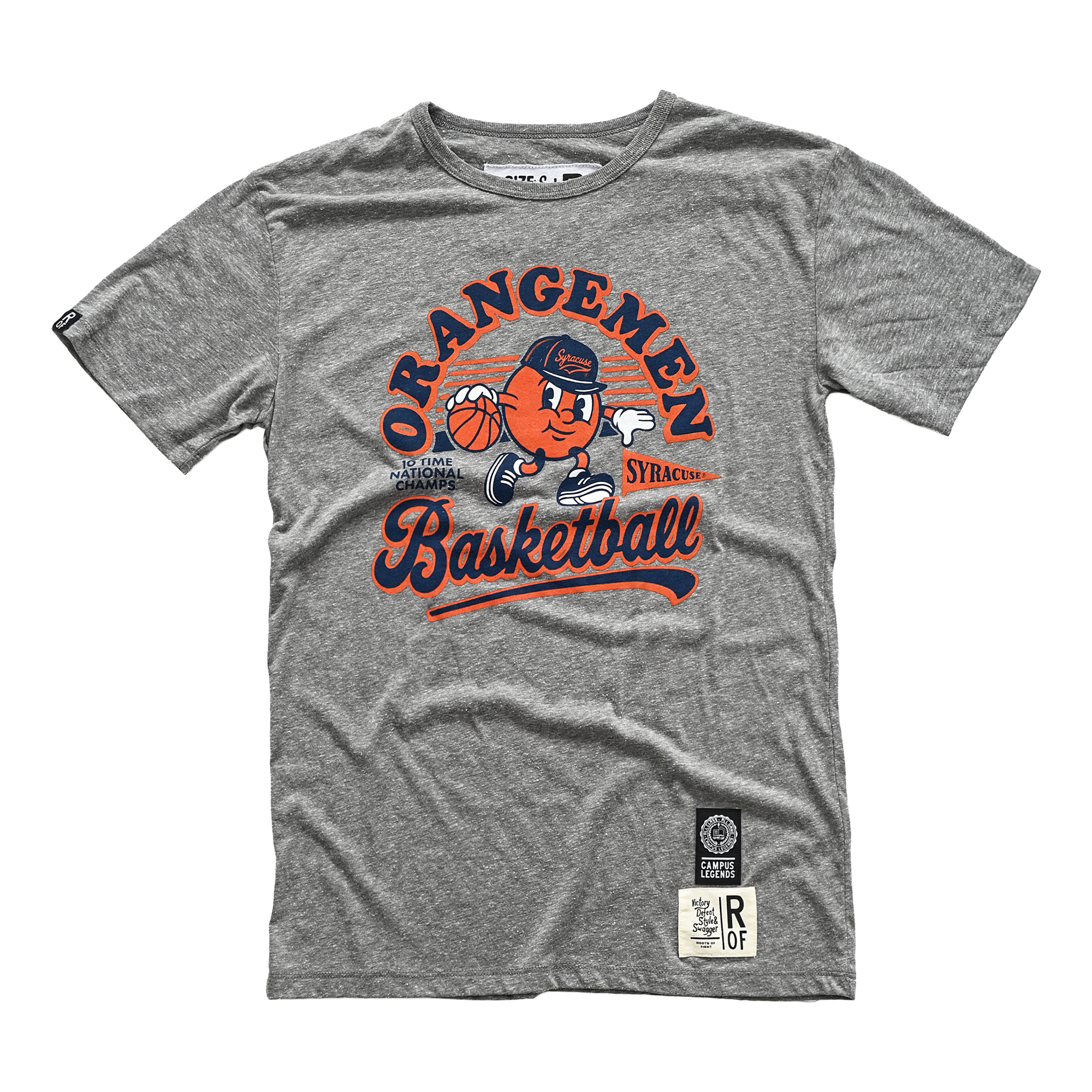 T-shirt unisexe Roots of Fight gris Syracuse orange tri-mélange