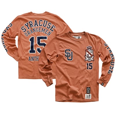 T-shirt unisexe à manches longues Roots of Fight x Syracuse Orange x Carmelo Anthony n° 15 - Orange