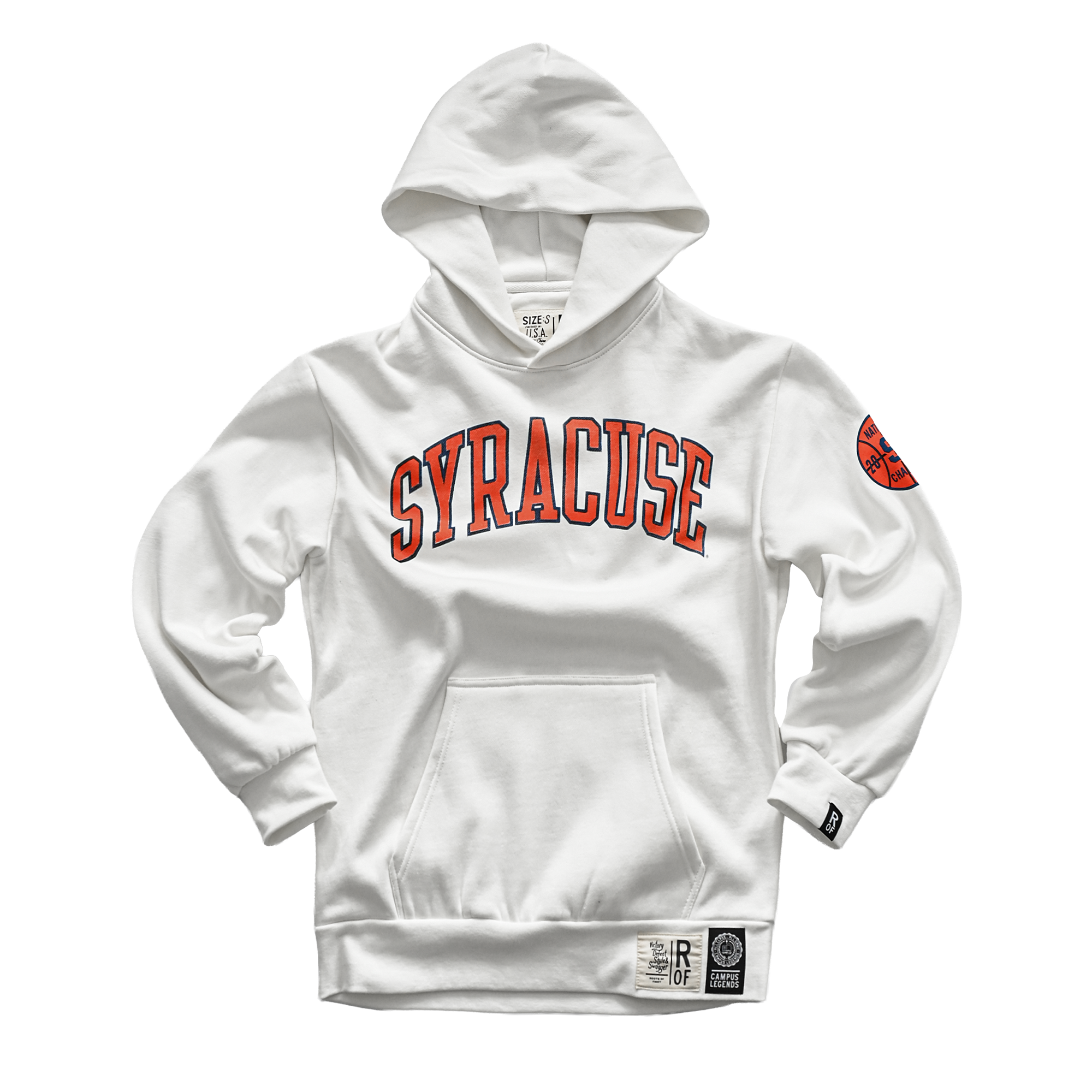 Sweat à capuche unisexe Roots of Fight x Syracuse Orange Carmelo Anthony blanc