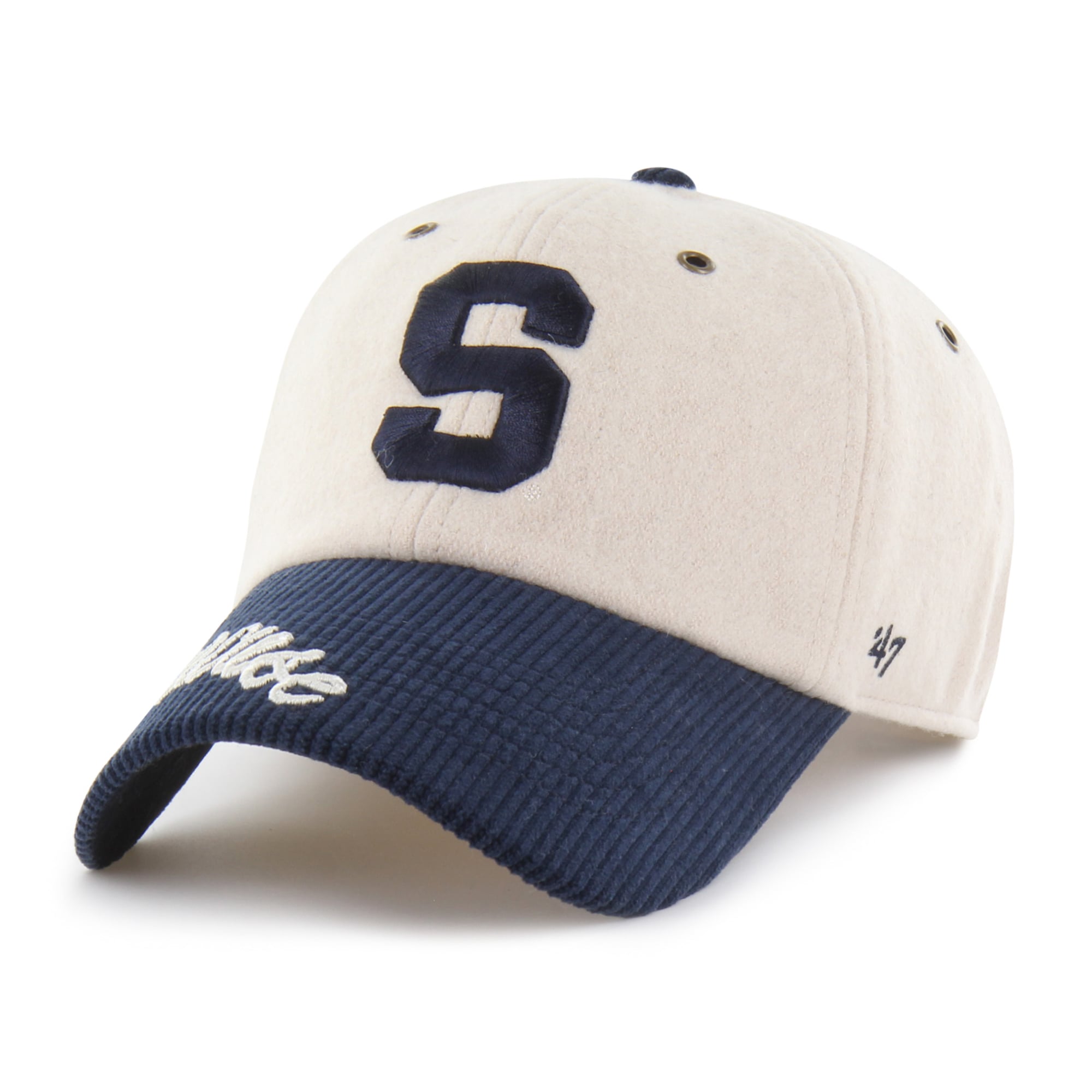 Women's '47 Cream/Navy Syracuse Orange Rope Script Clean Up Adjustable Hat
