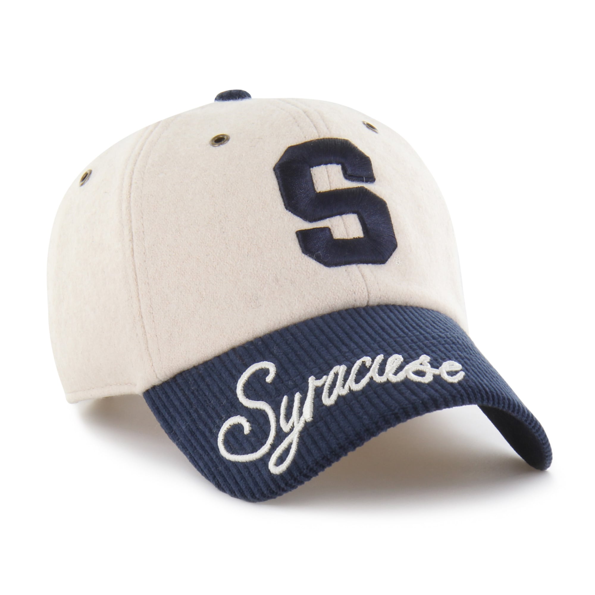 Women's '47 Cream/Navy Syracuse Orange Rope Script Clean Up Adjustable Hat