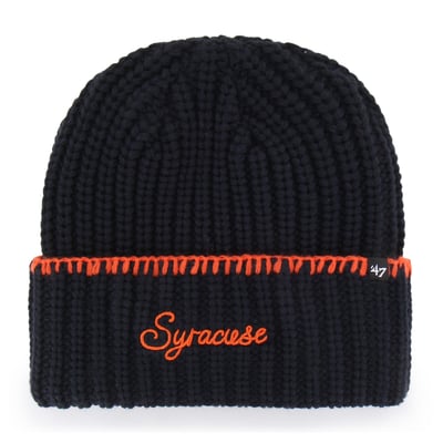  Syracuse Orange '47 Women's Blanket Stitch Cuff Knit Hat - Navy