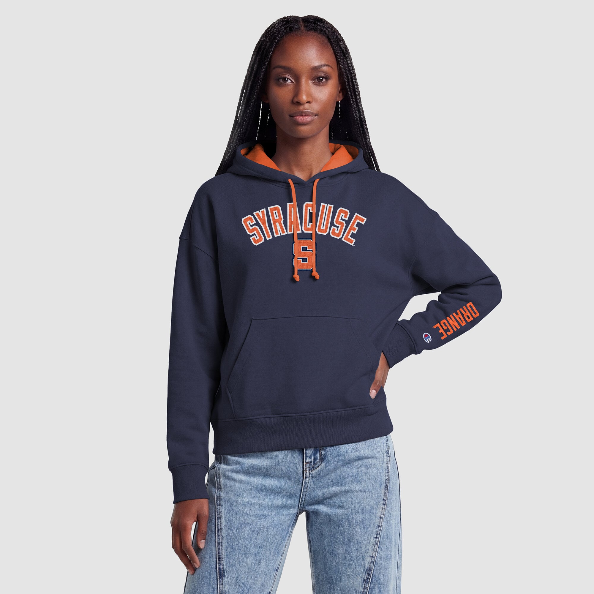 Women's Champion  Syracuse Orange Navy Hoodie