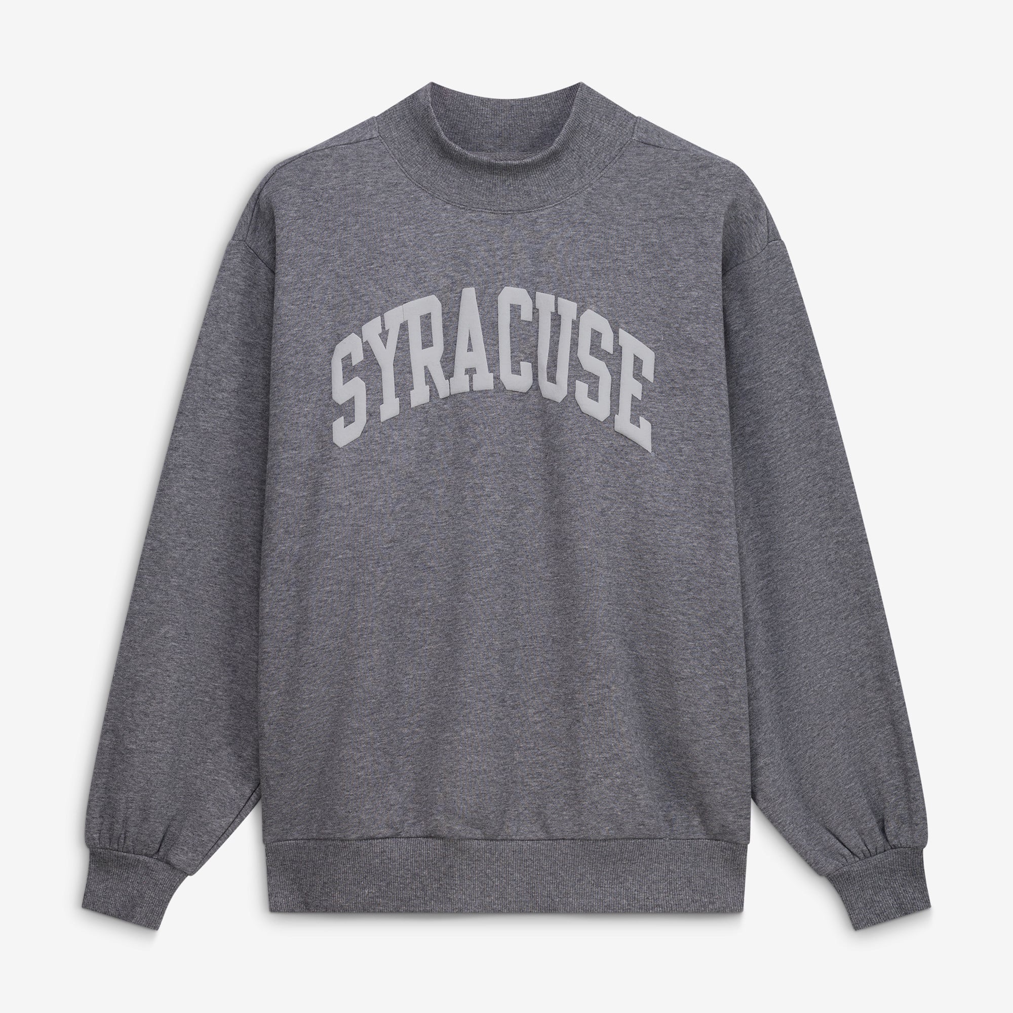 Women's  Heather Gray Syracuse Orange Monroe Mock Neck Sweatshirt