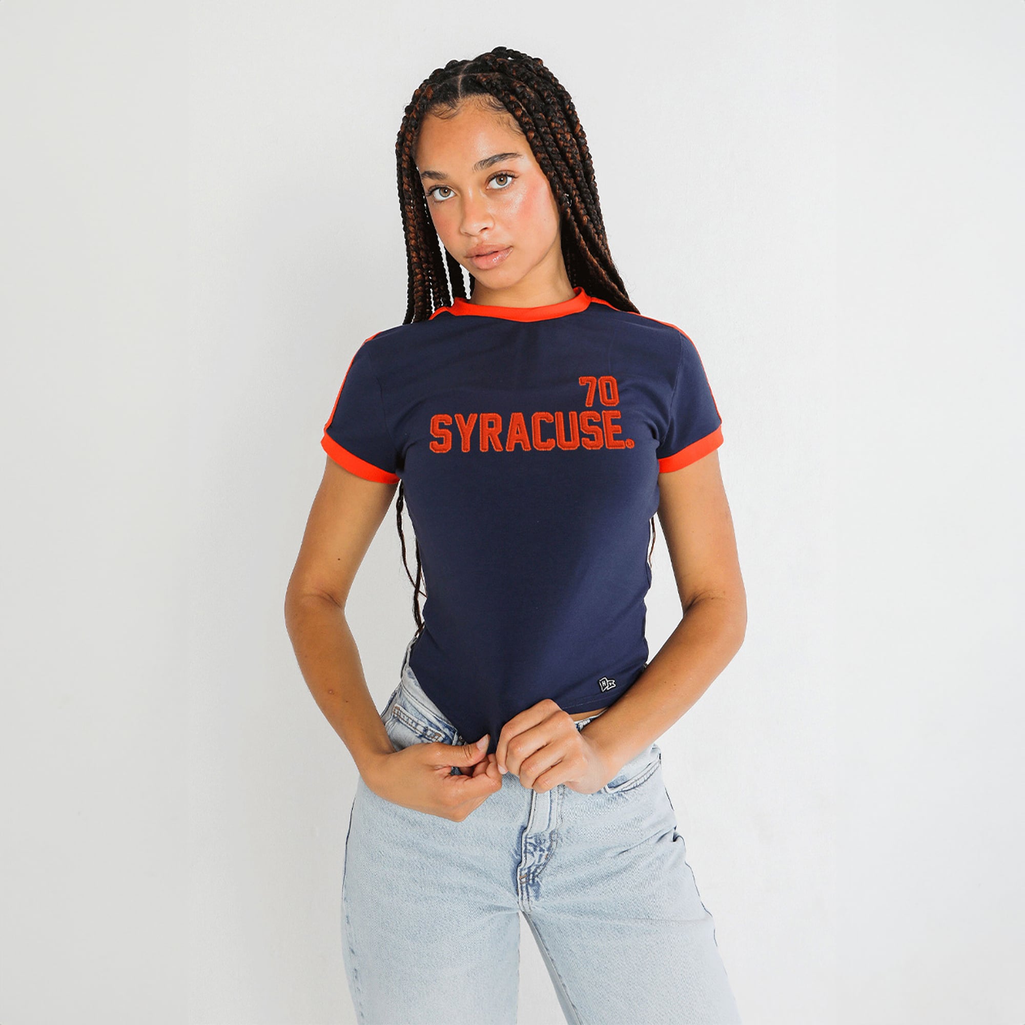 T-shirt bébé Hype and Vice Navy Syracuse Orange à motif gardien de but