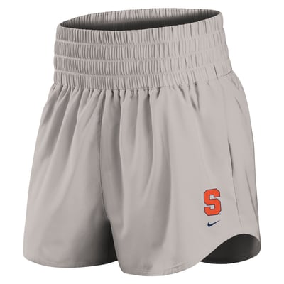 Syracuse Orange Nike Women's Ultra Dri-FIT High-Rise Shorts - Gray